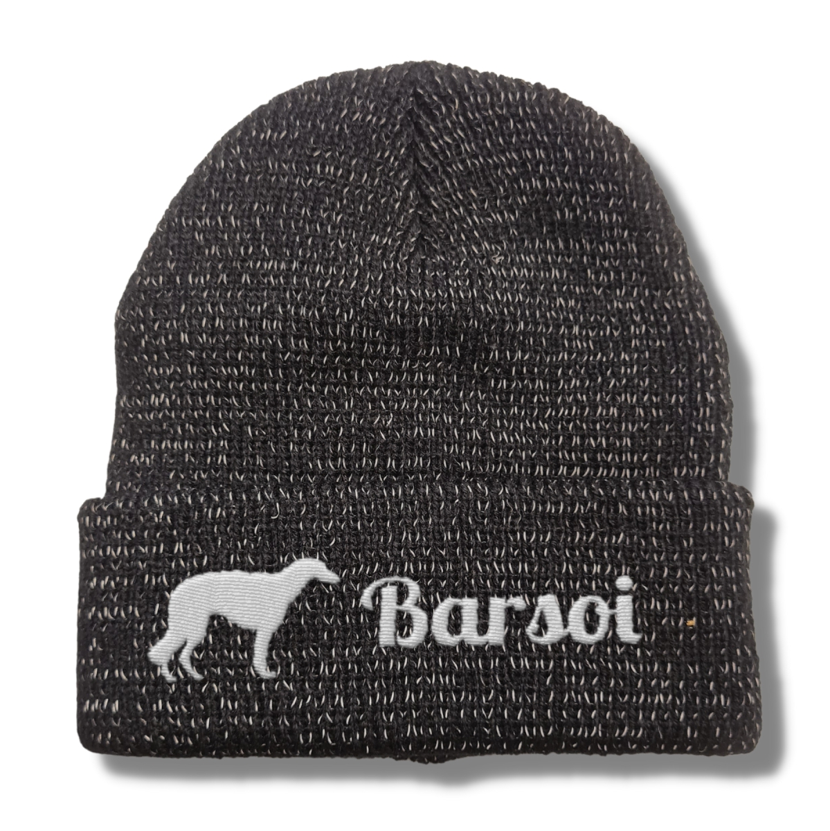 Barsoi reflektierende Mütze Stickerei Hund Winter Strickmütze reflex Beanie warm