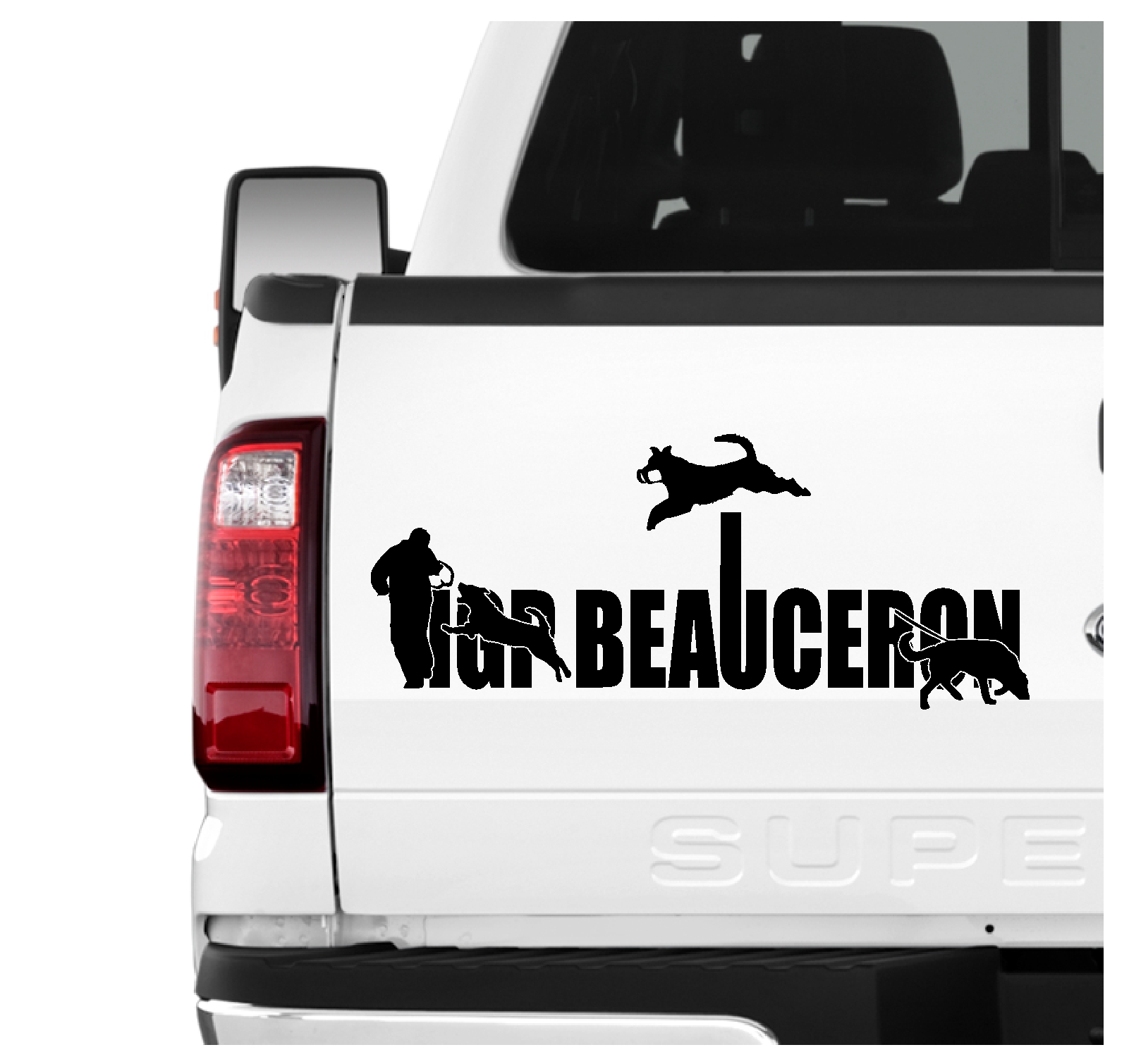Beauceron IGP Schrift Auto Aufkleber Beauce Hundesport Autoaufkleber K9 Hundeanhänger ehemals IPO
