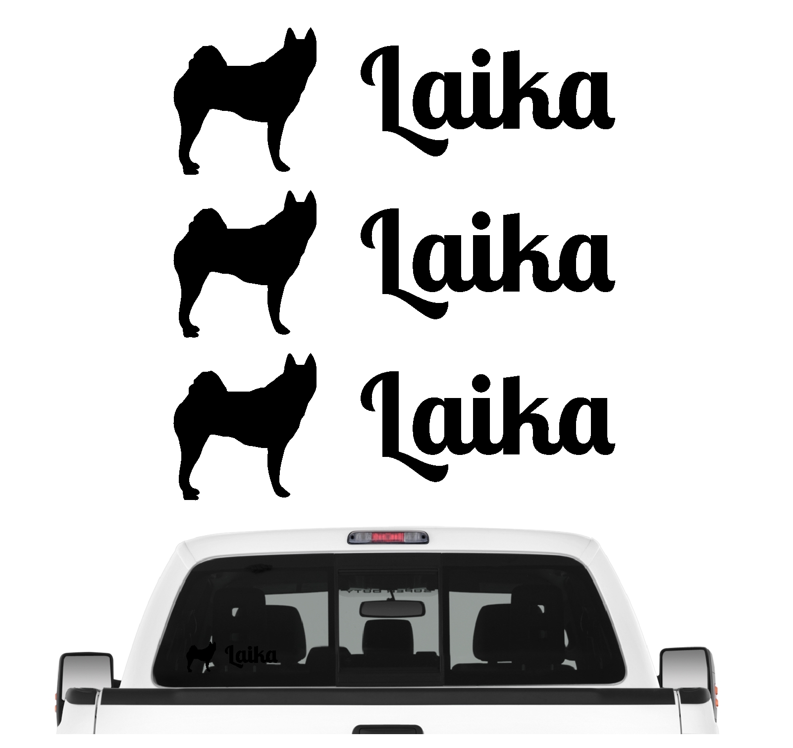 Laika Russland Spitze Sputnik Laiki Dog 3er Set  AUTOAUFKLEBER Aufkleber Hunde Hundemotiv by SIVIWONDER