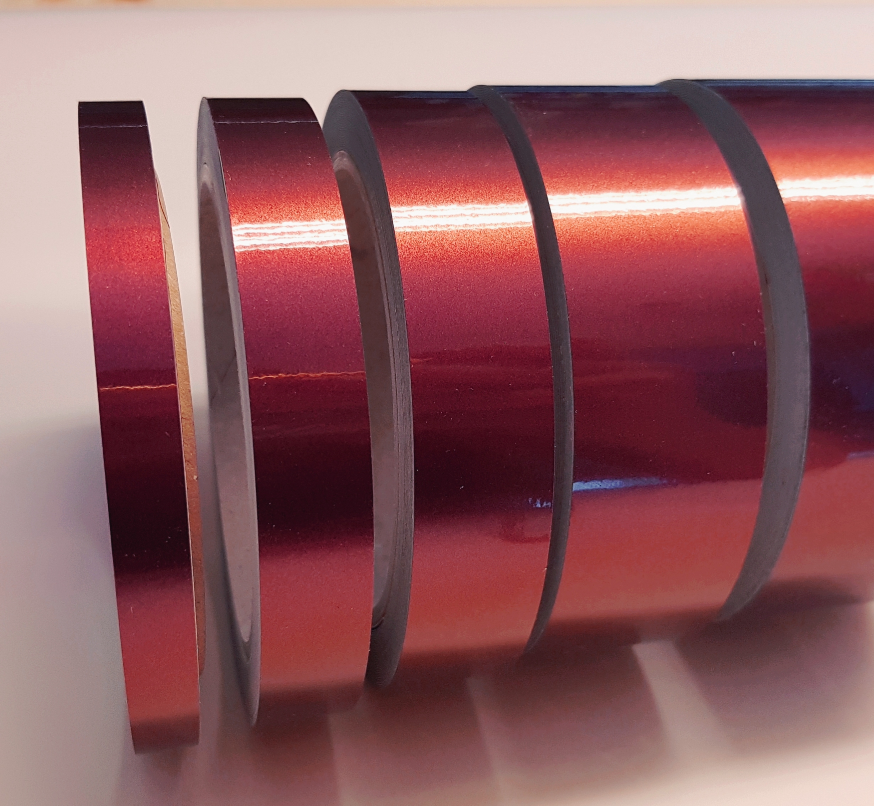 Zierstreifen Shift Effect Cranberry rot braun Kupfer Flip Flop  in in 10 m Länge für Auto Boot Klebeband Dekorstreifen Tuningstreifen Autofolie Siviwonder