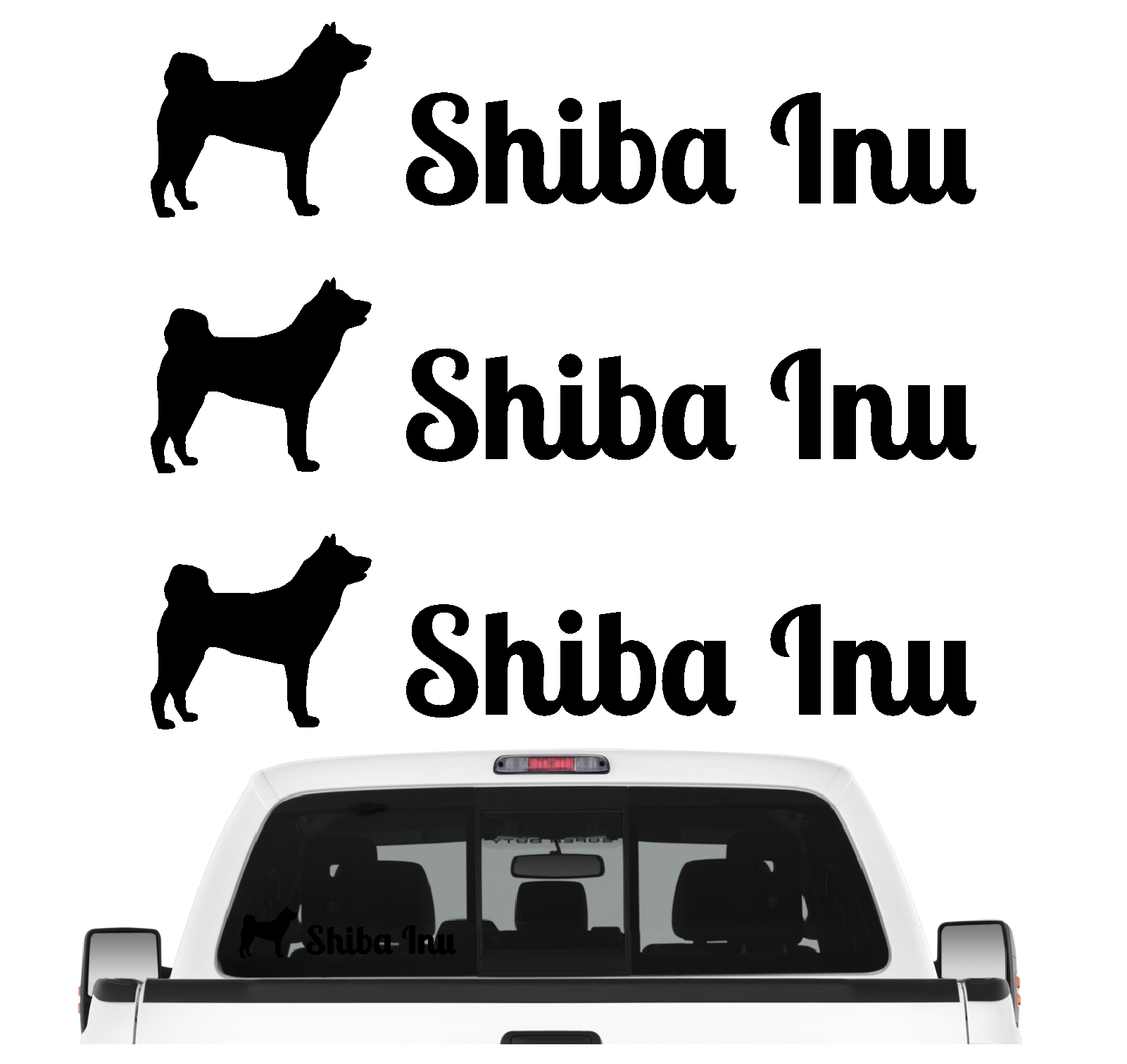 Shiba Inu Japan  3er Set  AUTOAUFKLEBER Aufkleber Hunde Hundemotiv by SIVIWONDER