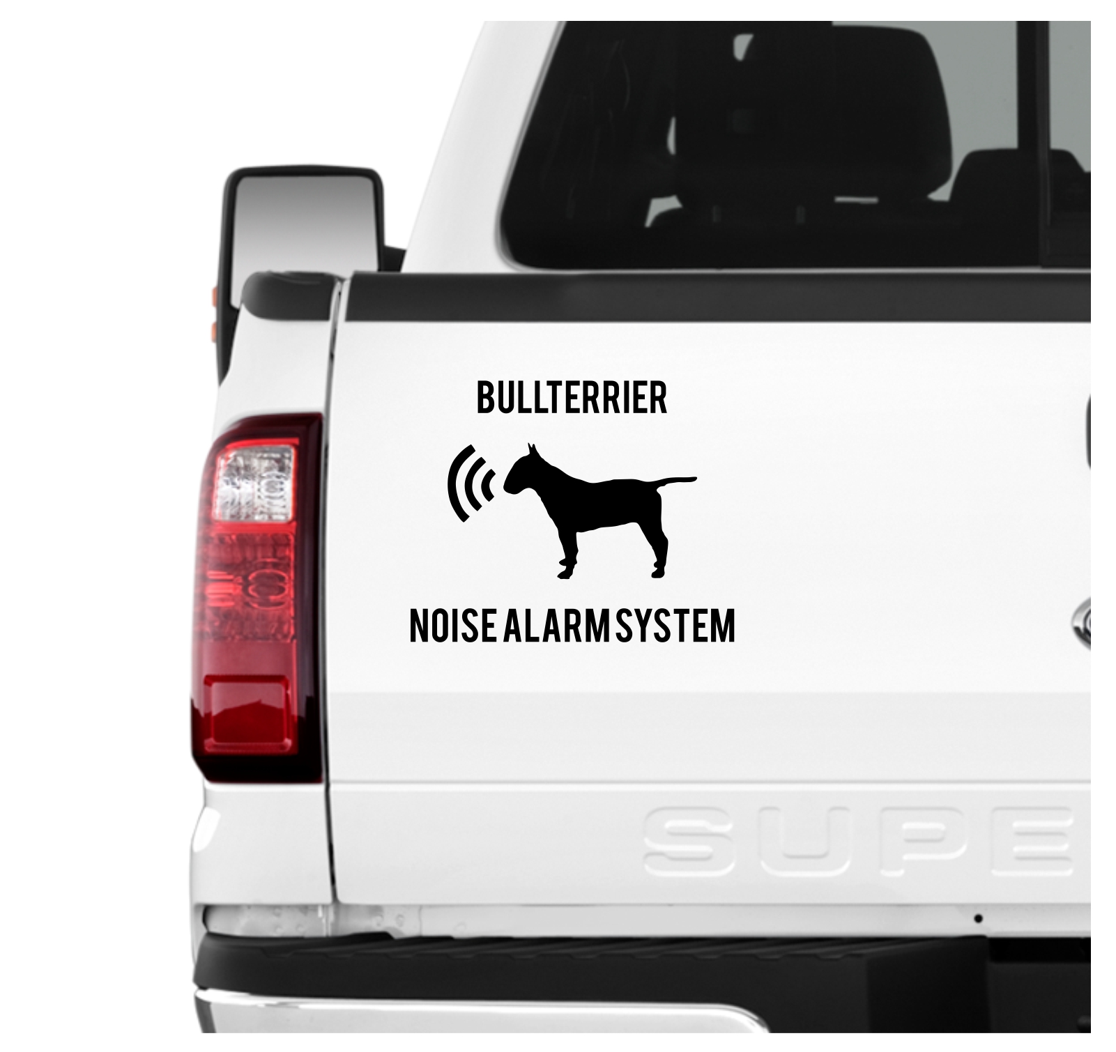 Bullterrier Noise Alarmsystem Auto Aufkleber Hund Folie Wandtattoo Tattoo Sticker Bully Bull Terrier Gladiator