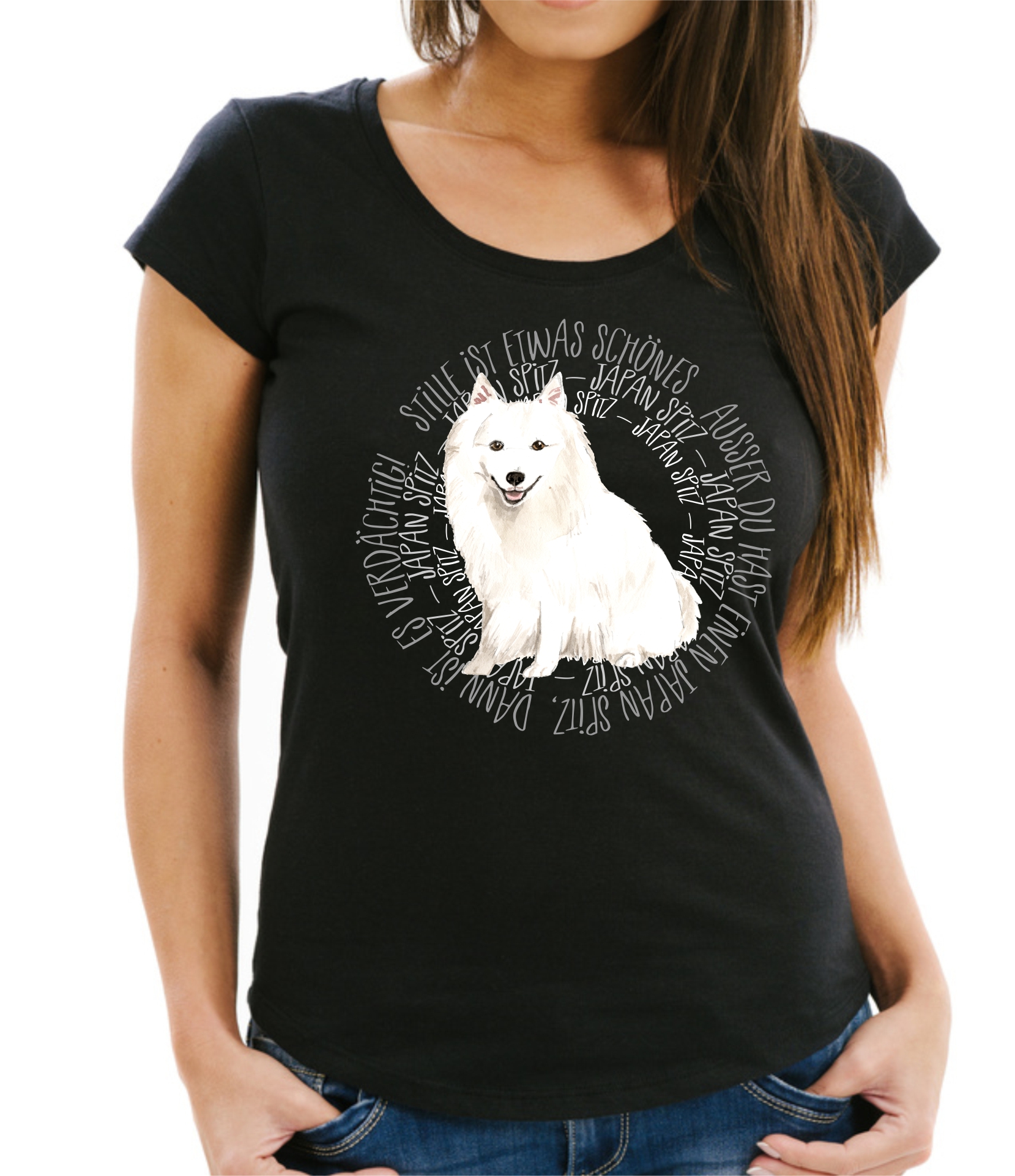 JAPAN SPITZ DAMEN T-SHIRT CIRCLE Watercolor by SIVIWONDER