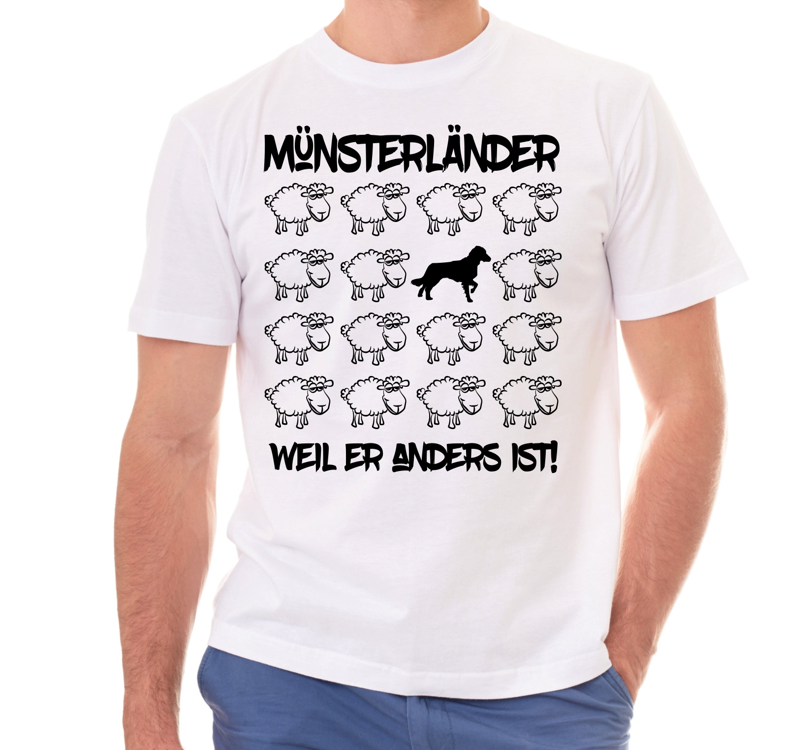 MÜNSTERLÄNDER UNISEX T-SHIRT BLACK SHEEP by SIVIWONDER