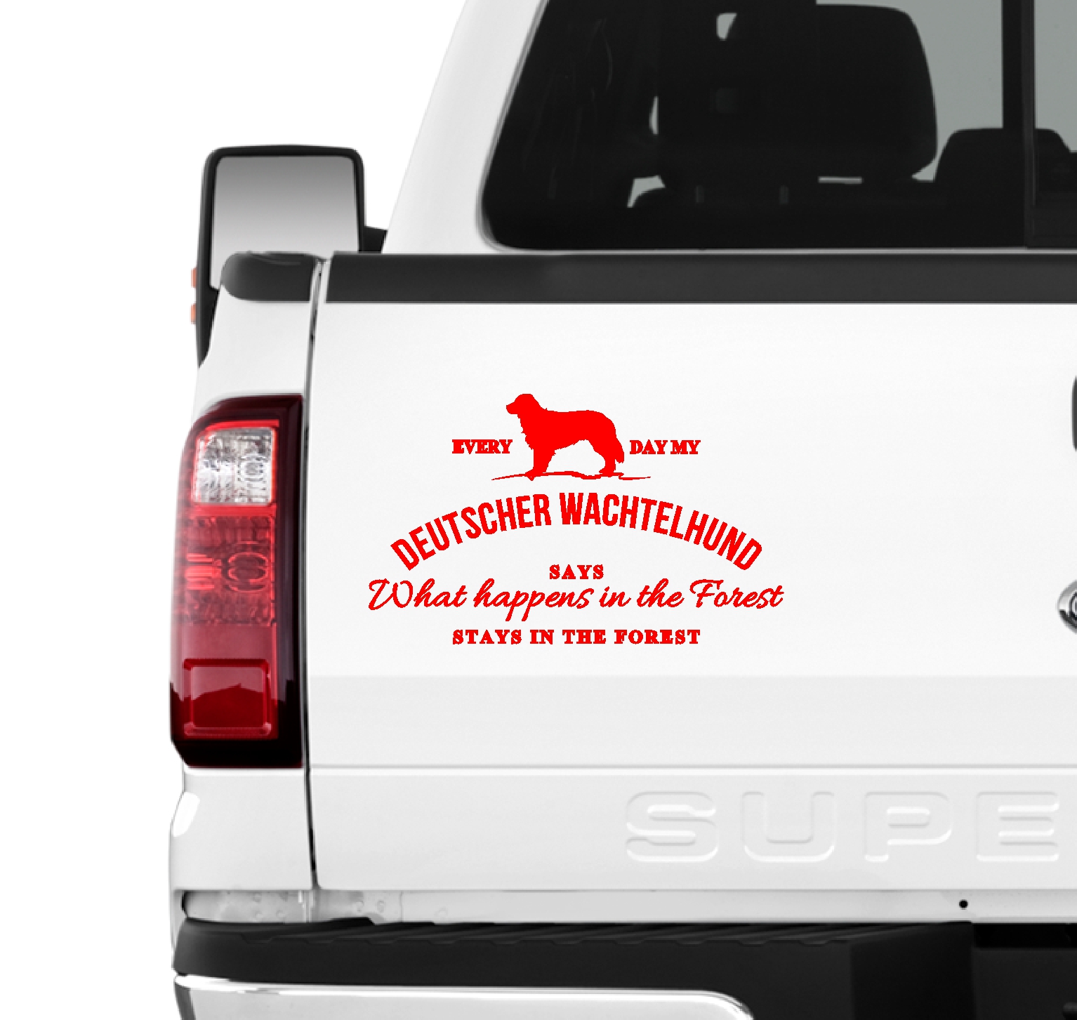 Deutscher Wachtelhund Vintage Hundeaufkleber Hundemotiv Folie Wachtel Heidewachtel