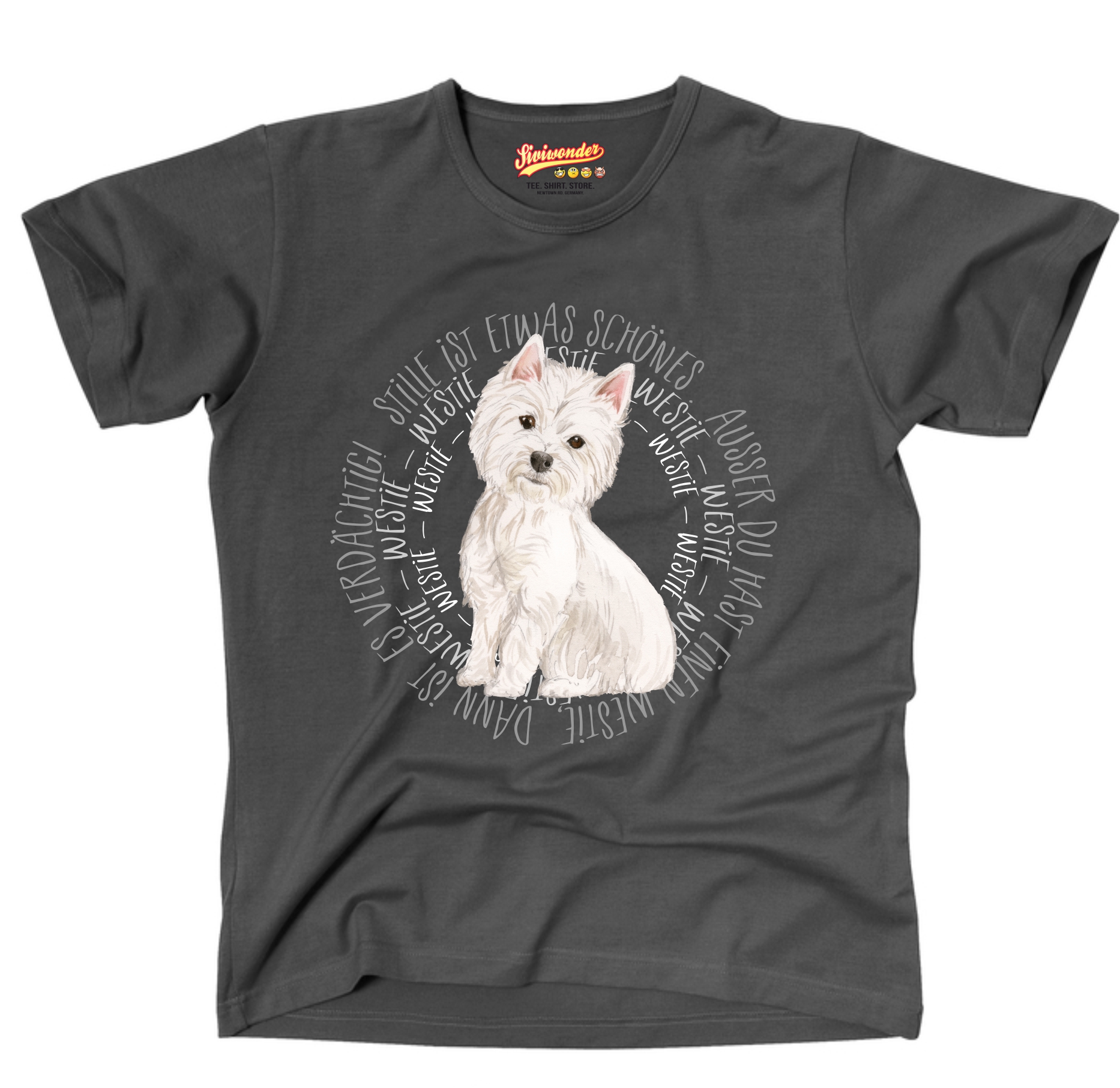 WESTIE UNISEX T-SHIRT CIRCLE Watercolor by SIVIWONDER