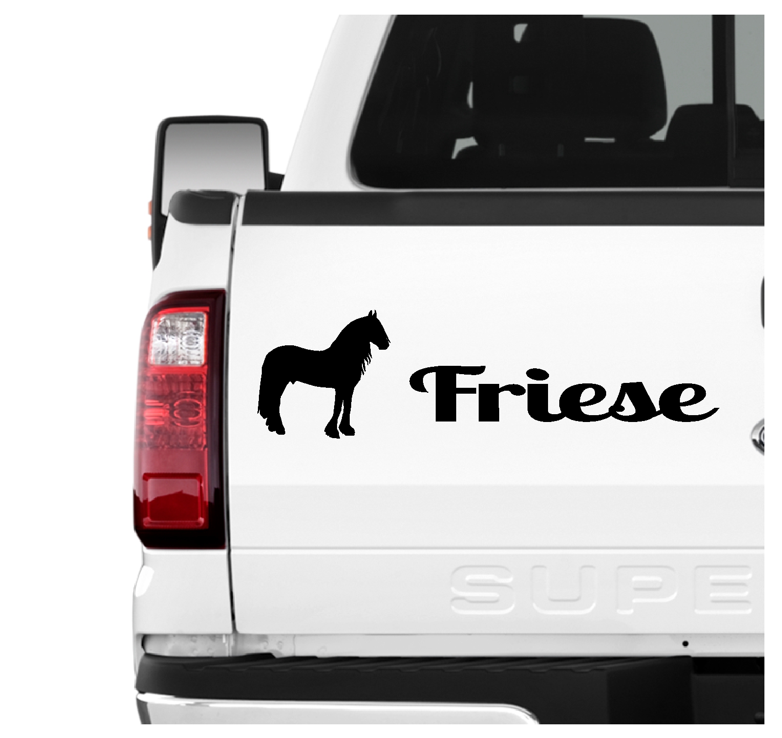 Friese Friesenpferd Kutschpferd Warmblut Show Dressur Freizeit Aufkleber 3er Set Pferdeaufkleber Pferd reiten Auto Folie by SIVIWONDER