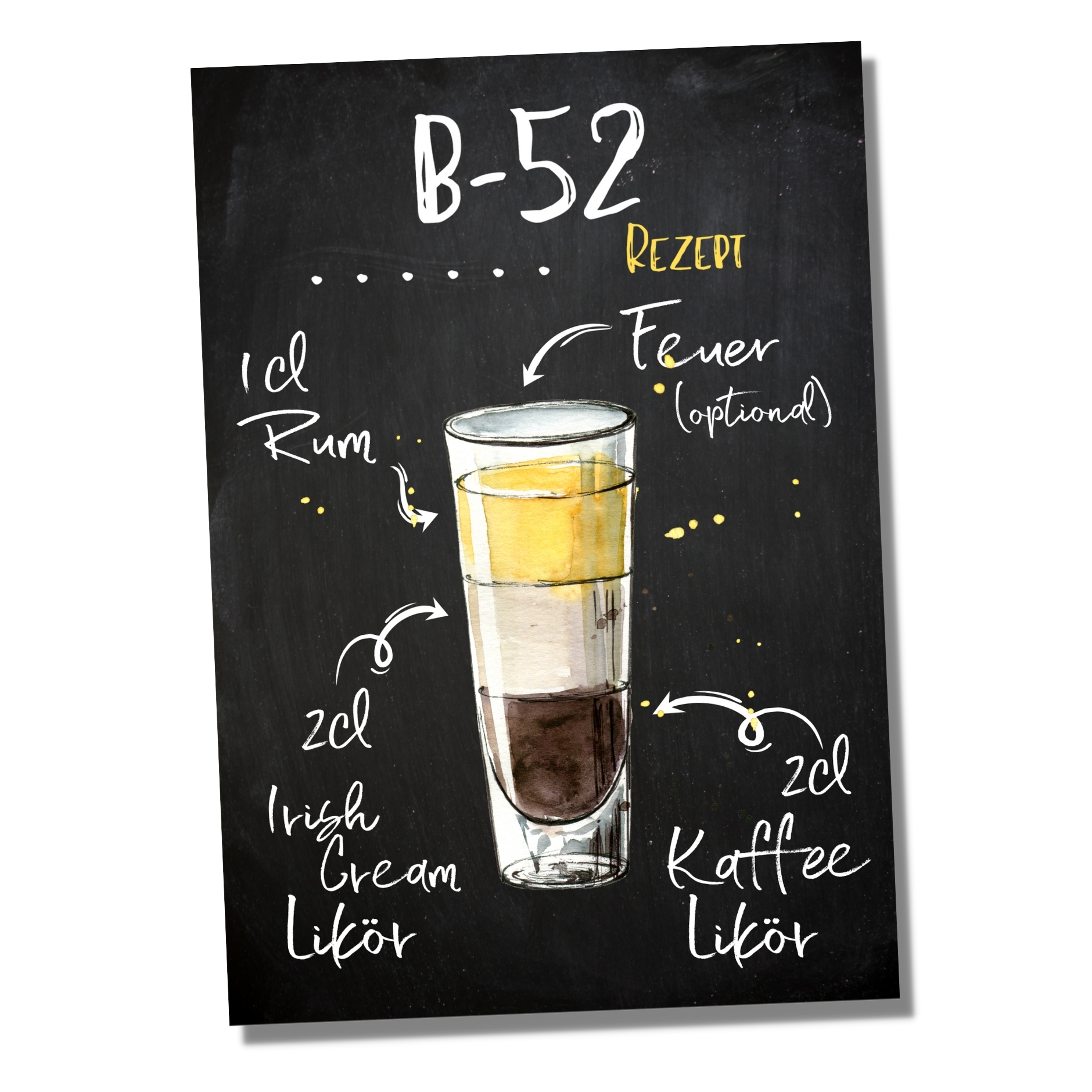B52 Rezept Schild für deinen Partykeller Türschild Warnschild Privatgrundstück lustiges Spaß Schild  happy Design by Siviwonder