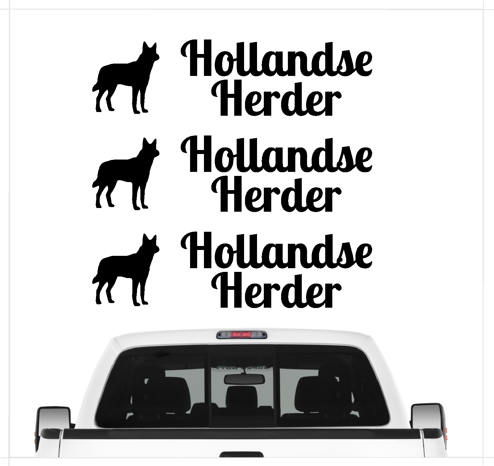 Hollandse Herder Herdershond Holländischer Schäferhund Dog 3er Set  AUTOAUFKLEBER Aufkleber Hunde Hundemotiv by SIVIWONDER
