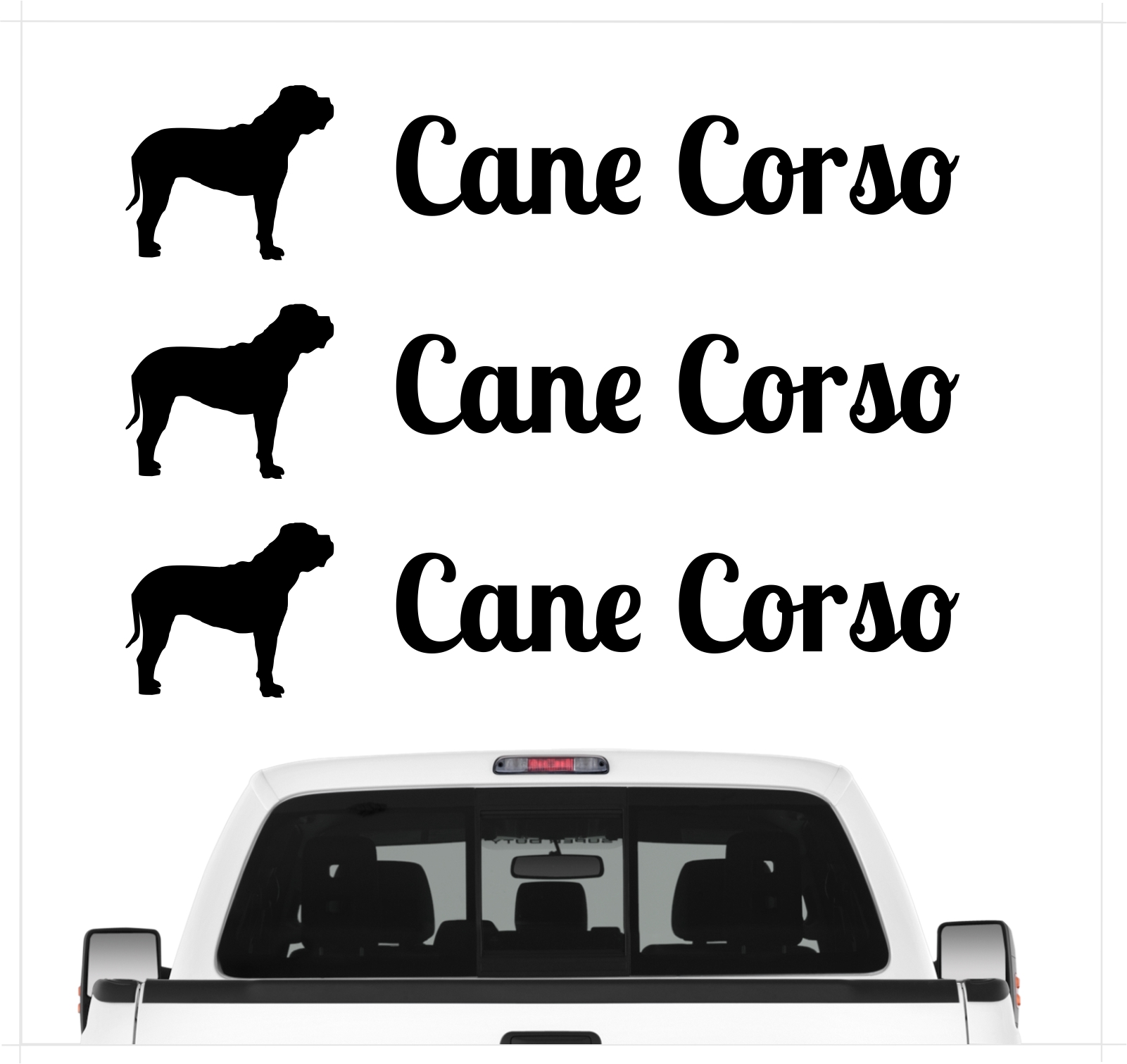 Cane Corso Italiano Cane Corz Italien Dog 3er Set  AUTOAUFKLEBER Aufkleber Hunde Hundemotiv by SIVIWONDER