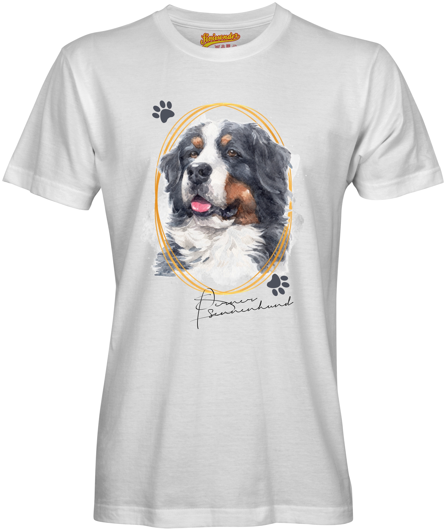 Unisex T-Shirt BERNER SENNNEHUND Signature Dogs by Siviwonder