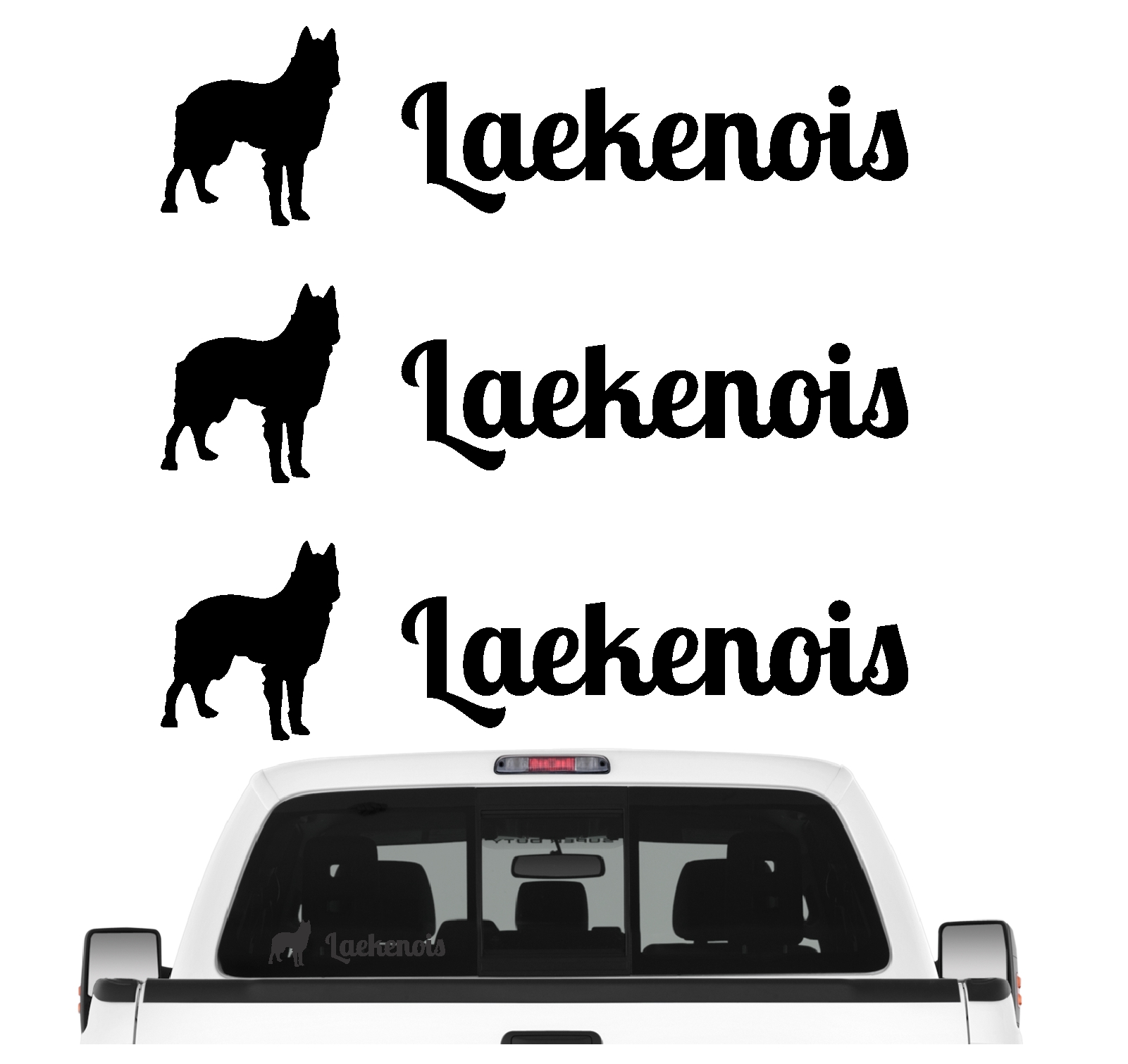Laekenois Belgischer Schäferhund Berger Belge Dog 3er Set  AUTOAUFKLEBER Aufkleber Hunde Hundemotiv by SIVIWONDER