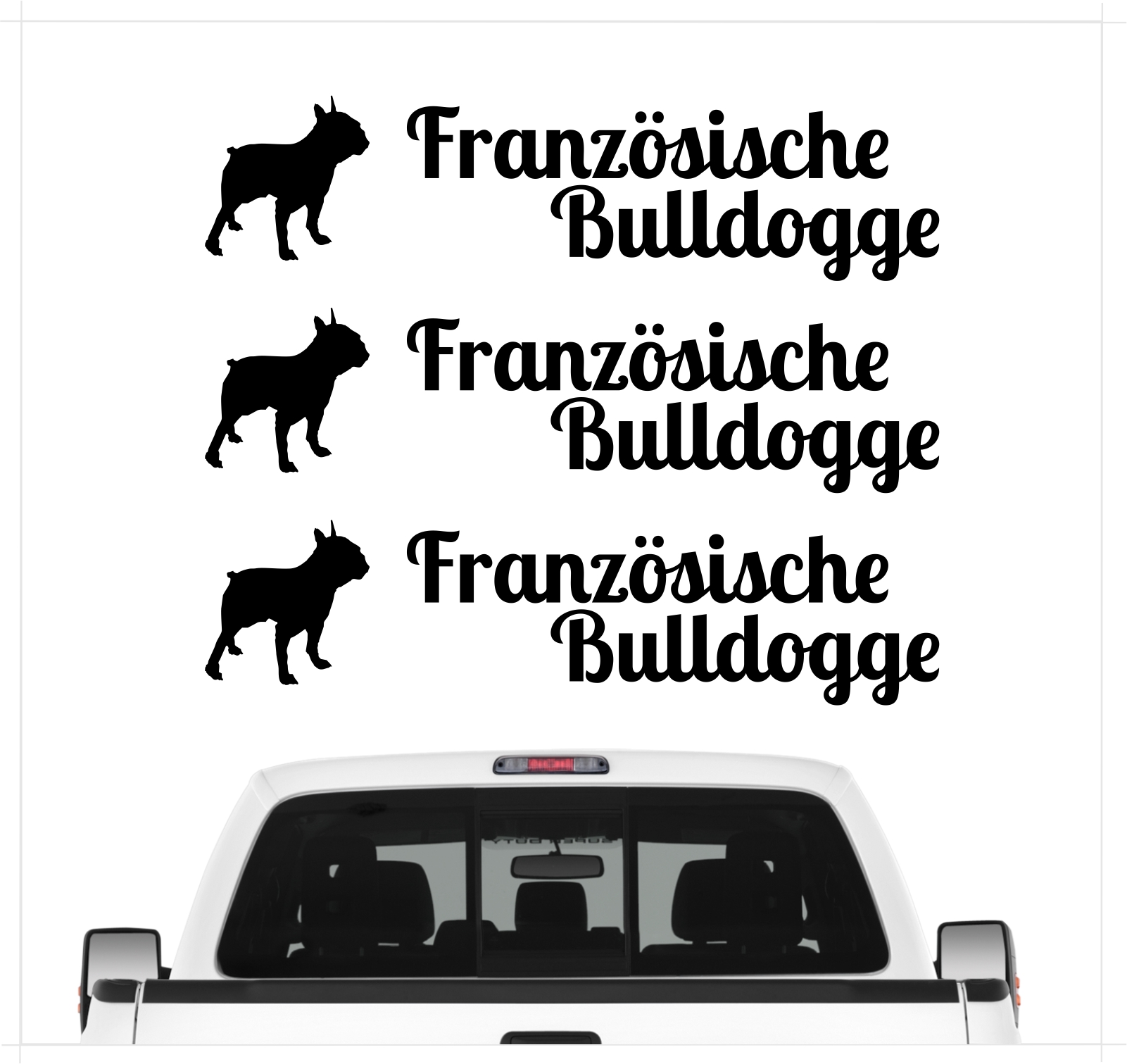 French Bulldog Frenchie Französische Bulldogge Bully Dog 3er Set  AUTOAUFKLEBER Aufkleber Hunde Hundemotiv by SIVIWONDER