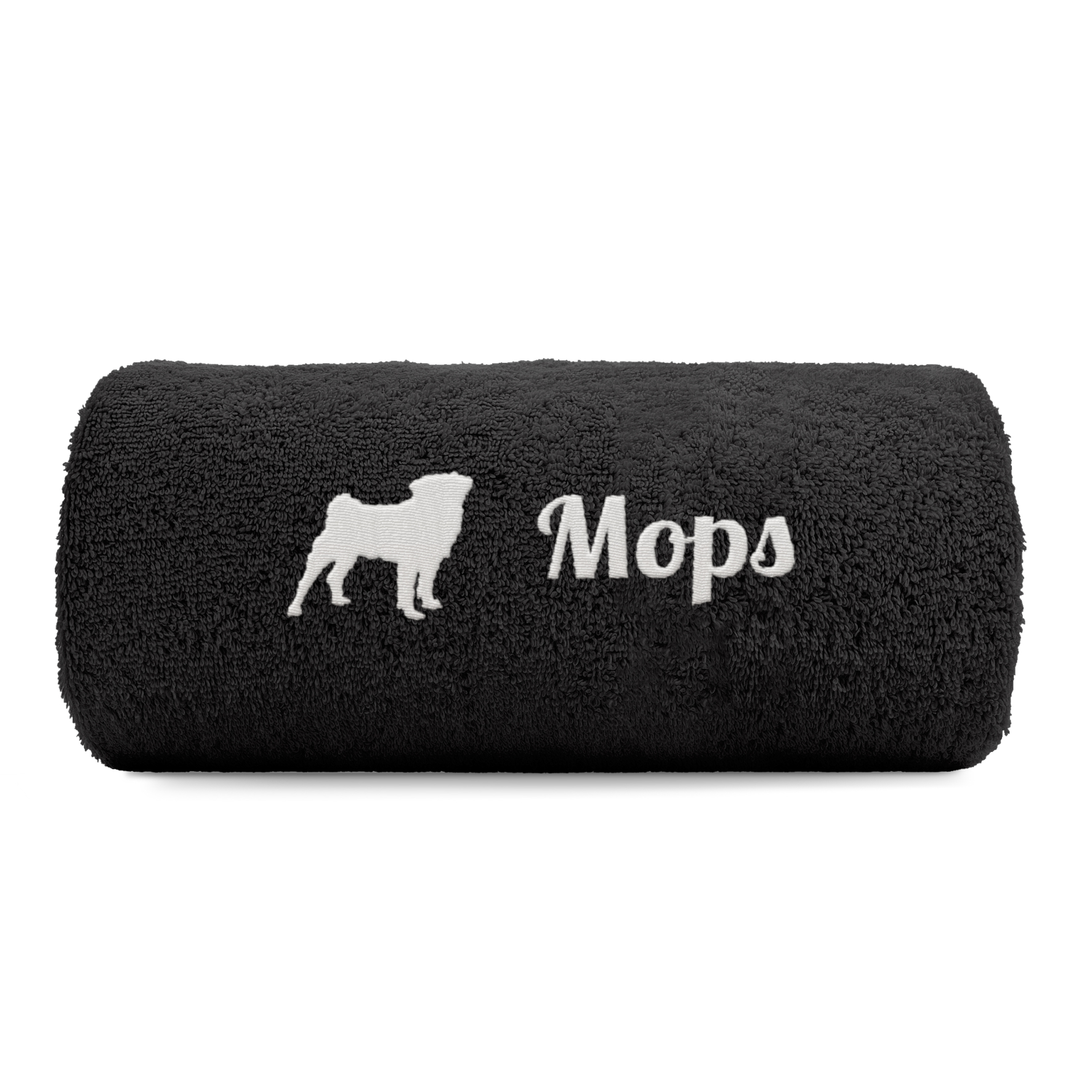 Mops Handtuch Pfoten Hundemotiv Stickerei Deluxe