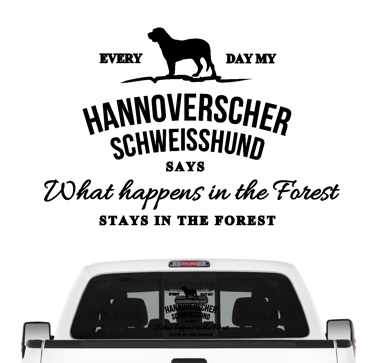 Hannoverscher Schweißhund Vintage Hundeaufkleber Hundemotiv Folie Laufhund Schweißhunde