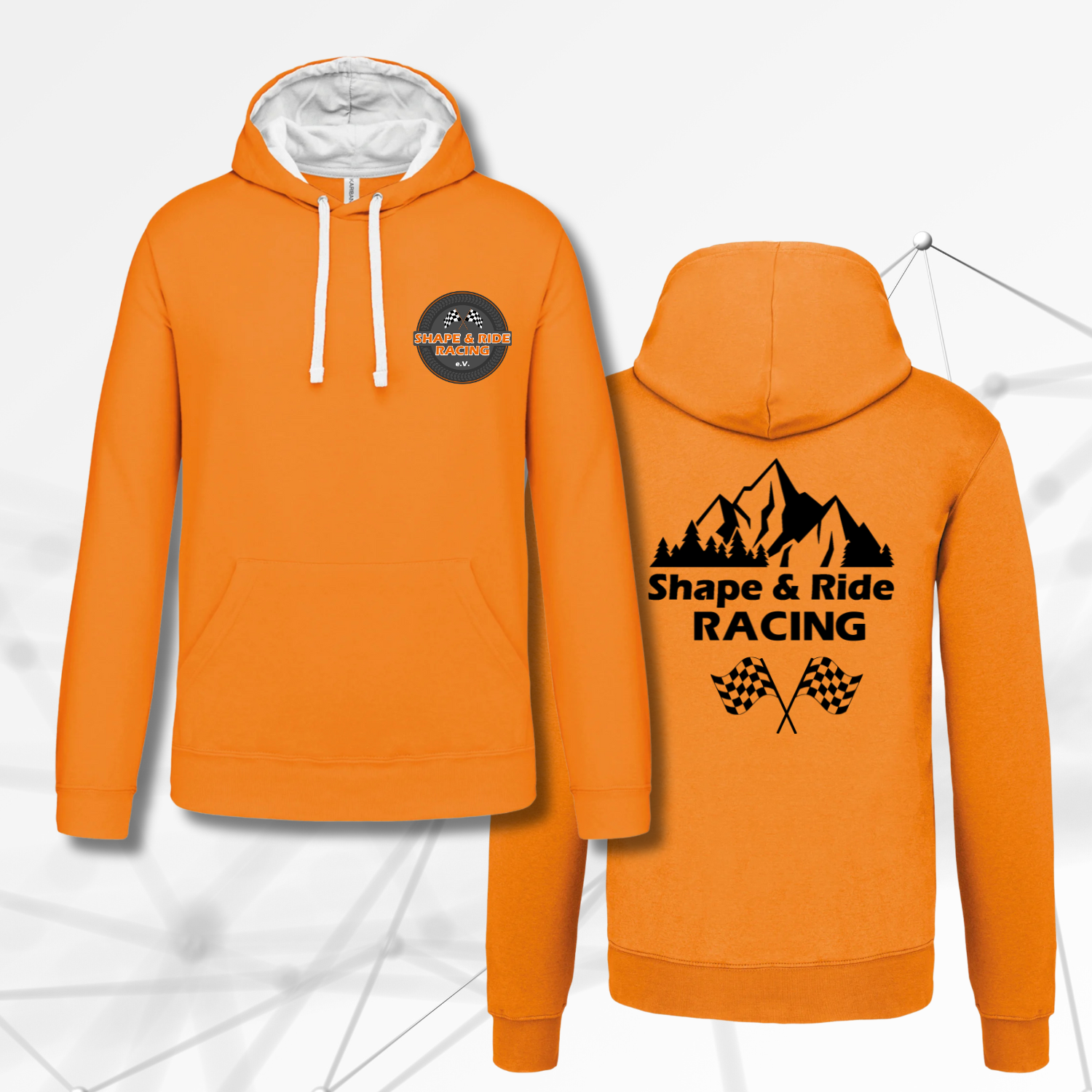 Shape and Ride Hoodie Kapuzenpullover Männer Unisex orange Flag