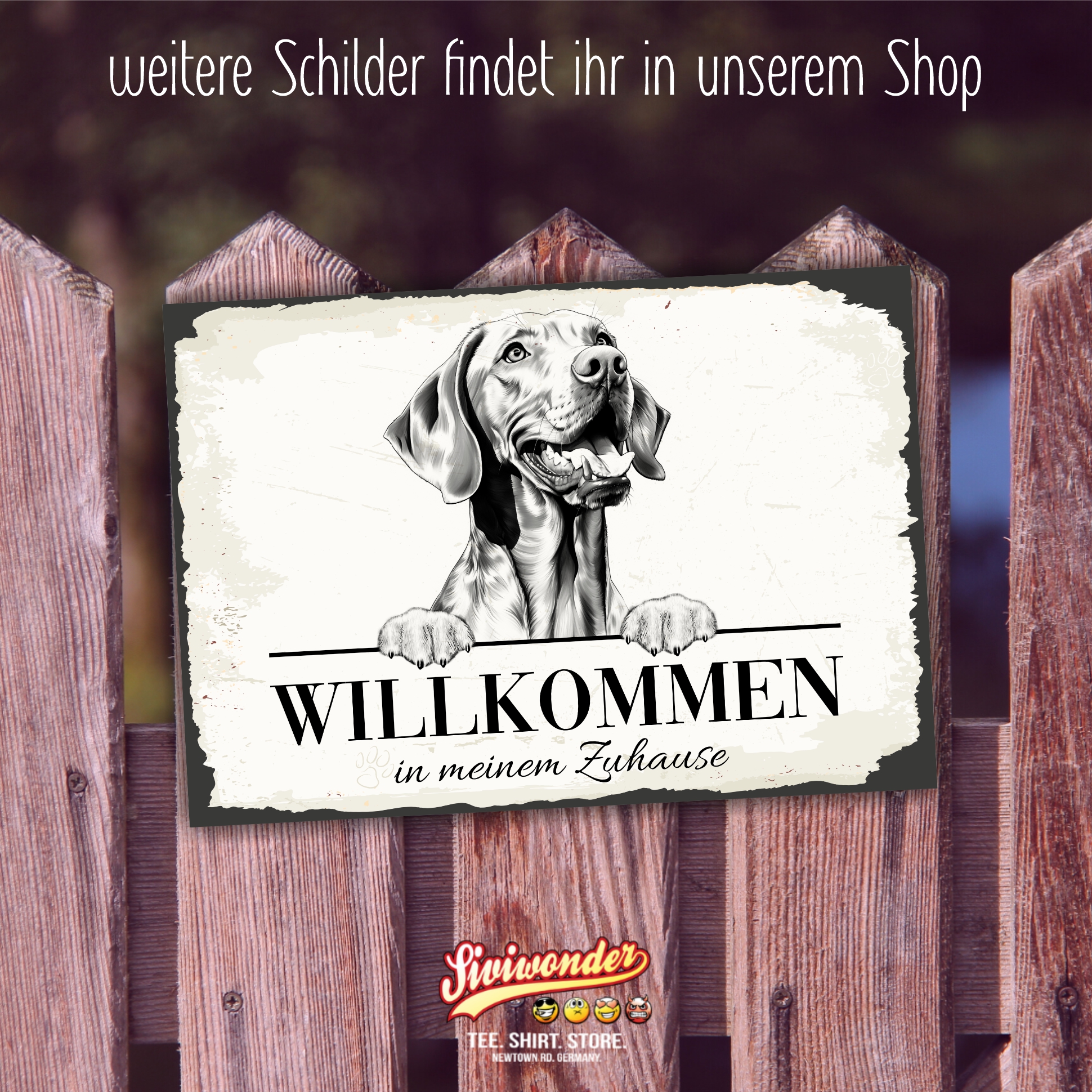 Magyar Vizsla Hundeschild Willkommen Zuhause Magyar Vizsla  Schild Achtung Spruch