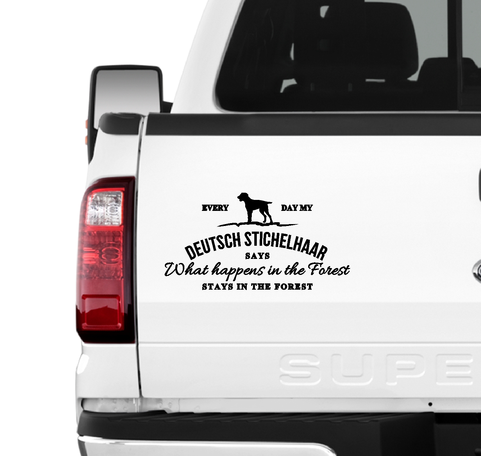 Deutsch Stichelhaar Vintage Hundeaufkleber Hundemotiv Folie DS Vorstehhund