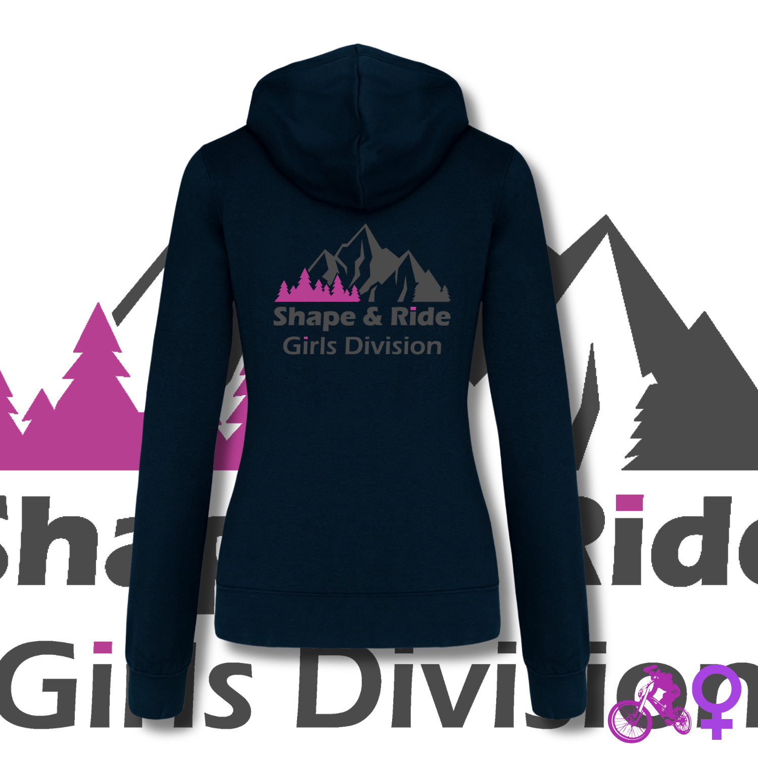 Shape and Ride Hoodie Kapuzenpullover Mädels navy blau