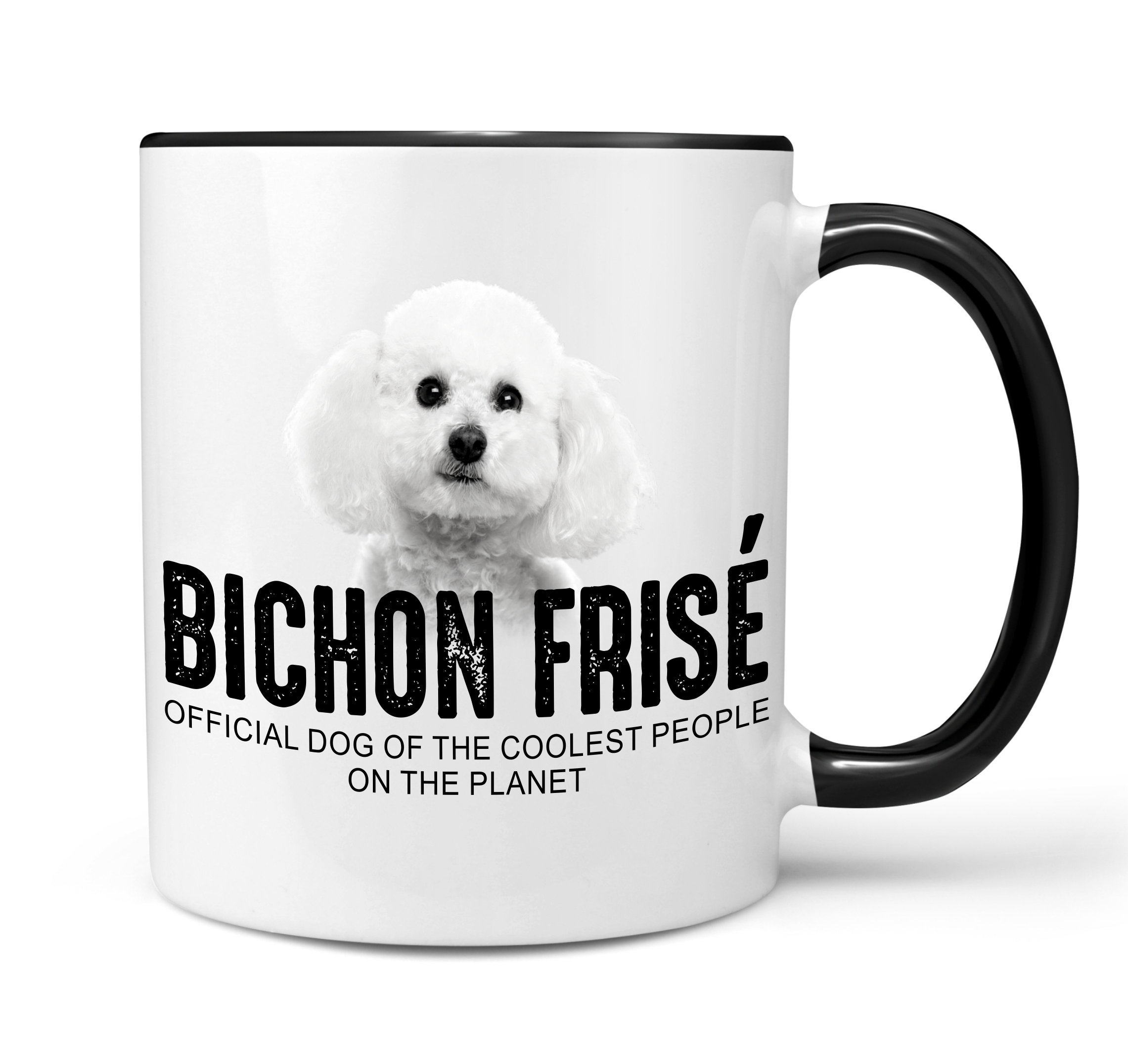 Bichon Frise a poil frise Tenerife weiß Dog Mountain Schweiz Dog cool Leute lustig Dog Tasse Kaffeetasse Kaffeebecher happy Design by Siviwonder