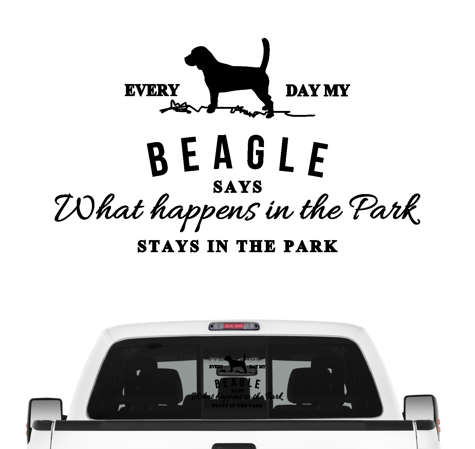 Beagle Vintage Hundeaufkleber Hundemotiv Folie English