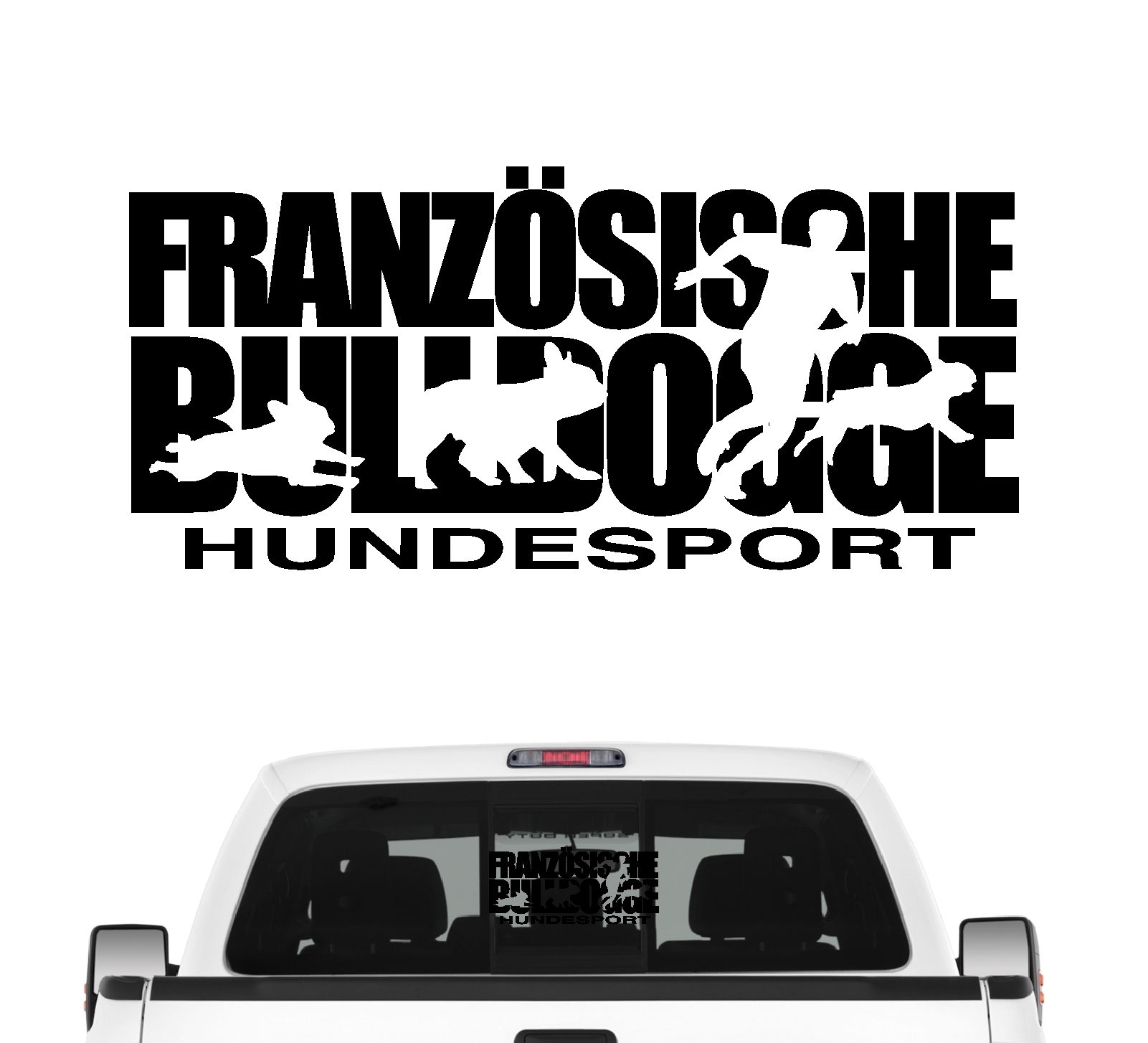 Französische Bulldogge Hundesport Autoaufkleber Hund Folie Aufkleber Frenchie