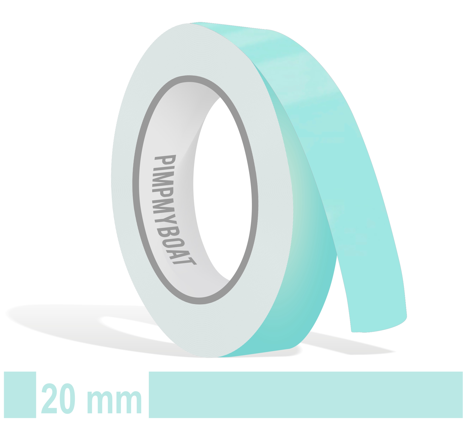 Zierstreifen blau 20mm pastelltürkis lichtgrün hellblau in in 10 m Länge für Auto Boot Klebeband Dekorstreifen Tuningstreifen Autofolie Siviwonder
