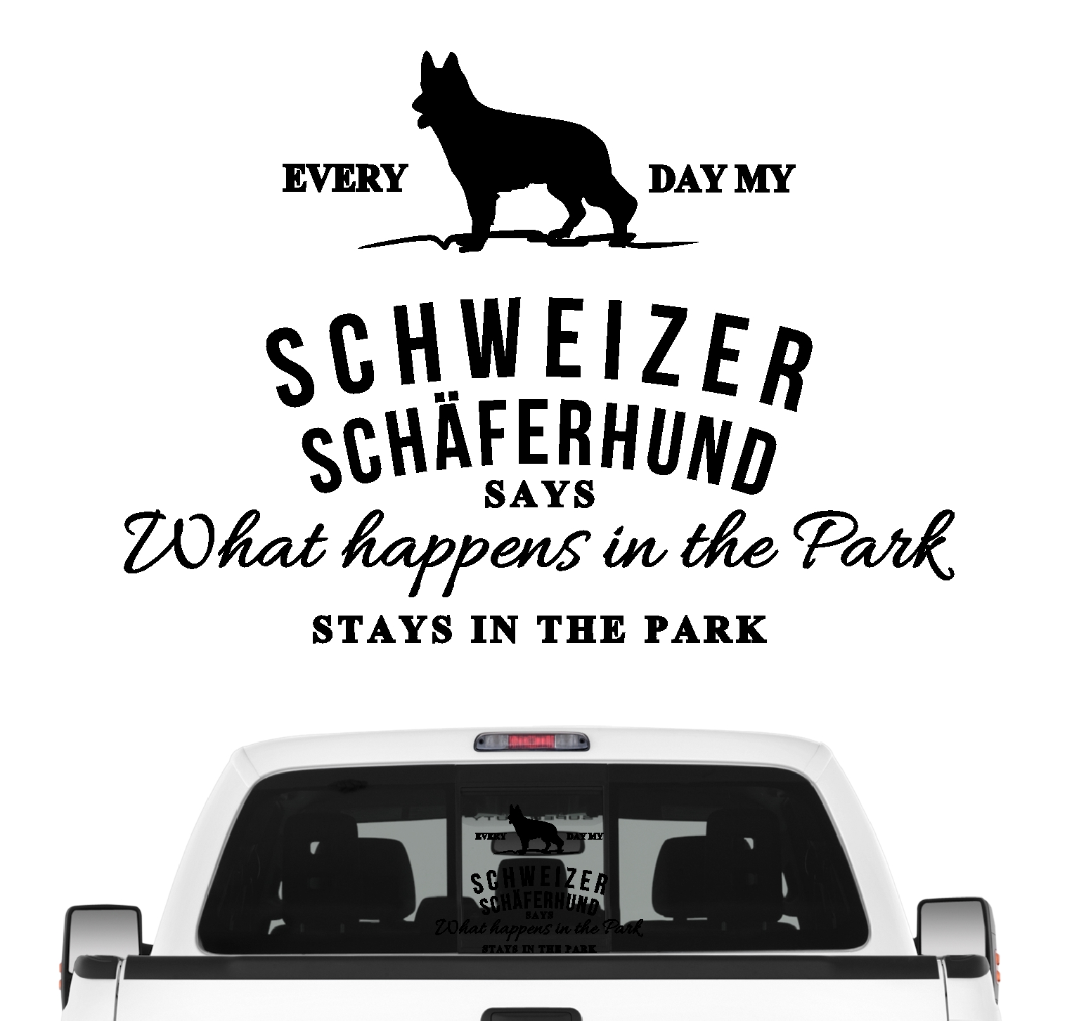 Schweizer Schäferhund Vintage Hundeaufkleber Hundemotiv Auto Folie Berger Blanc