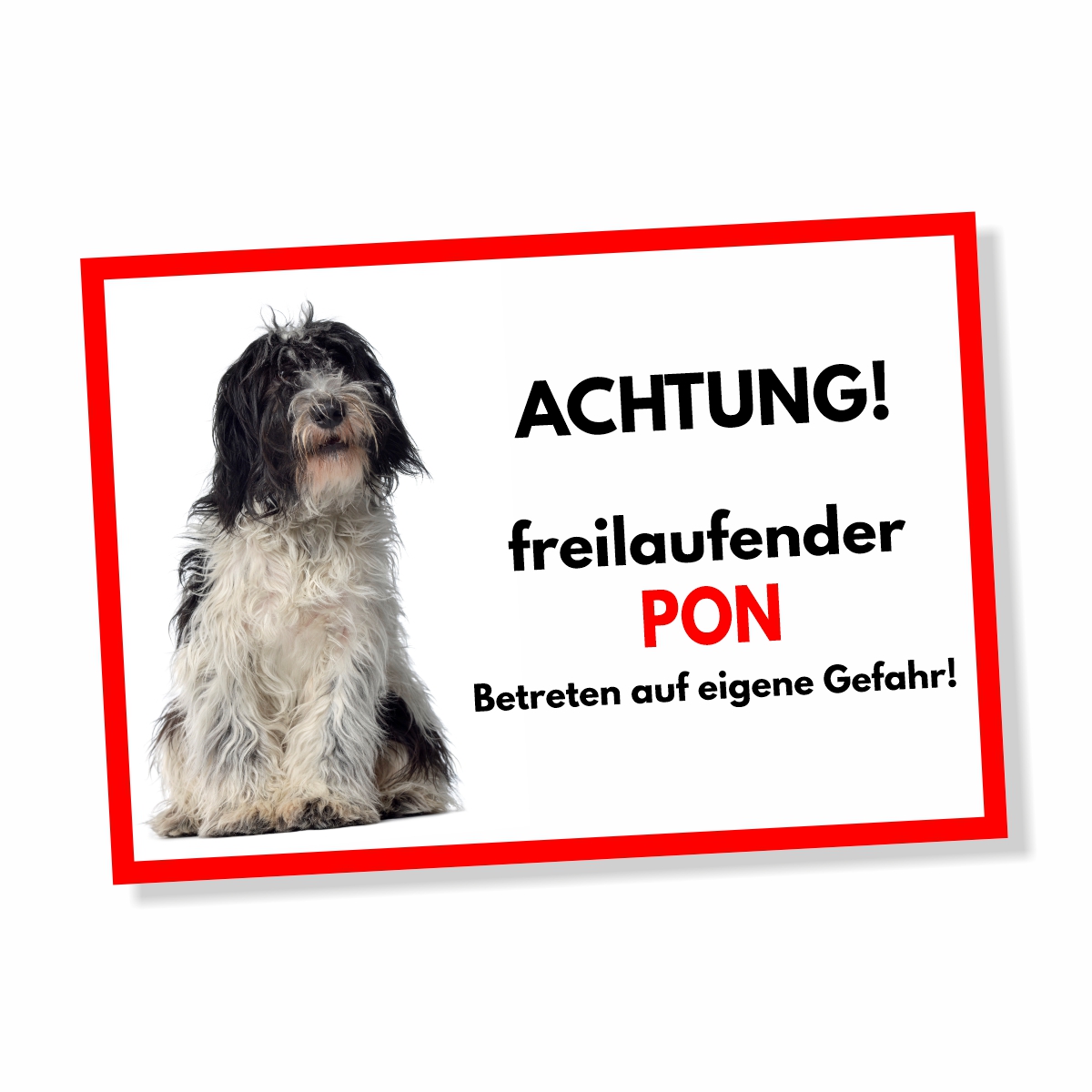 Pon Freilaufender Hund Dog Schild Spruch Türschild Hundeschild Warnschild