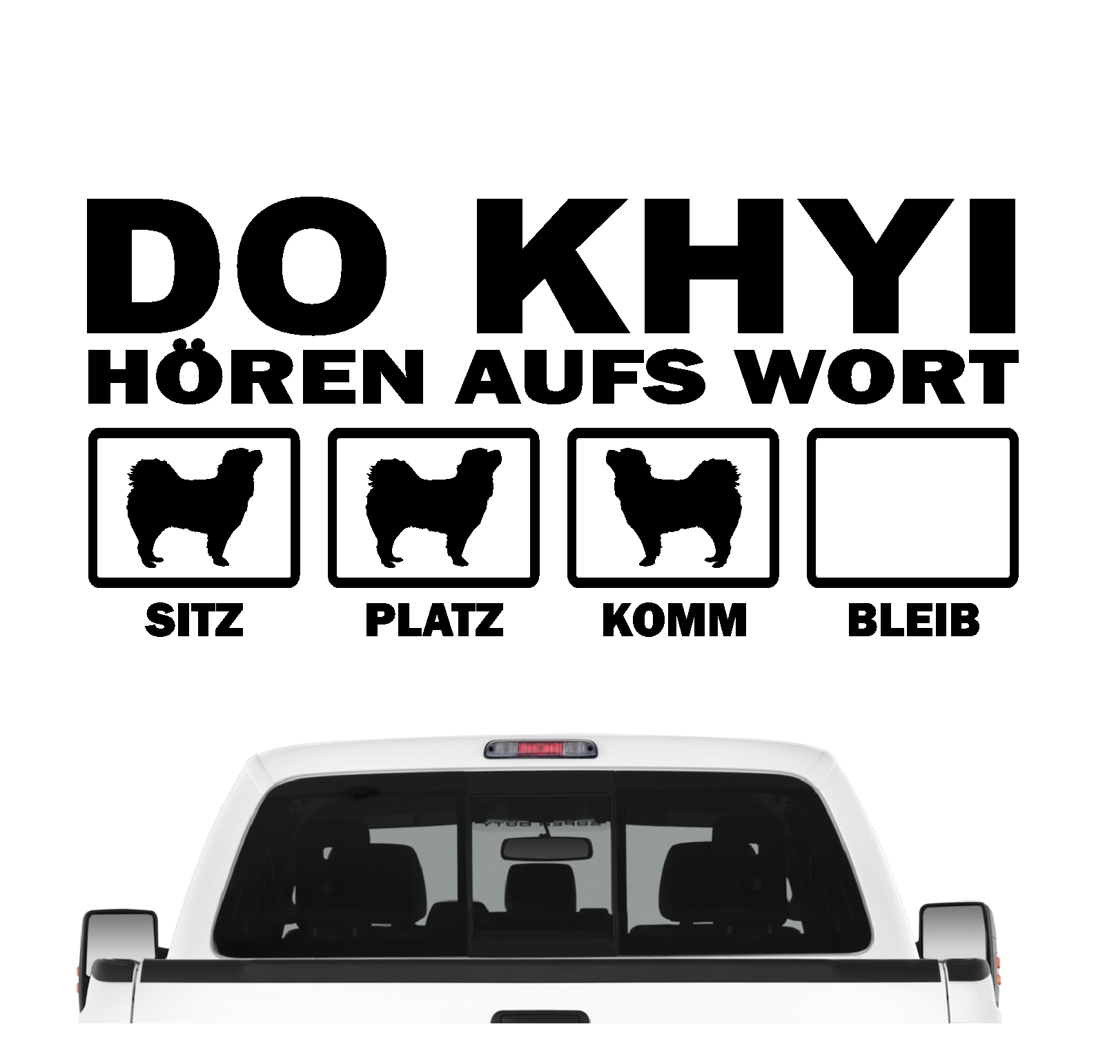 Do Khyi Tibet Dogge Tibetmastiff Mastiff Hört aufs Wort Hunde Aufkleber Sticker Autoaufkleber