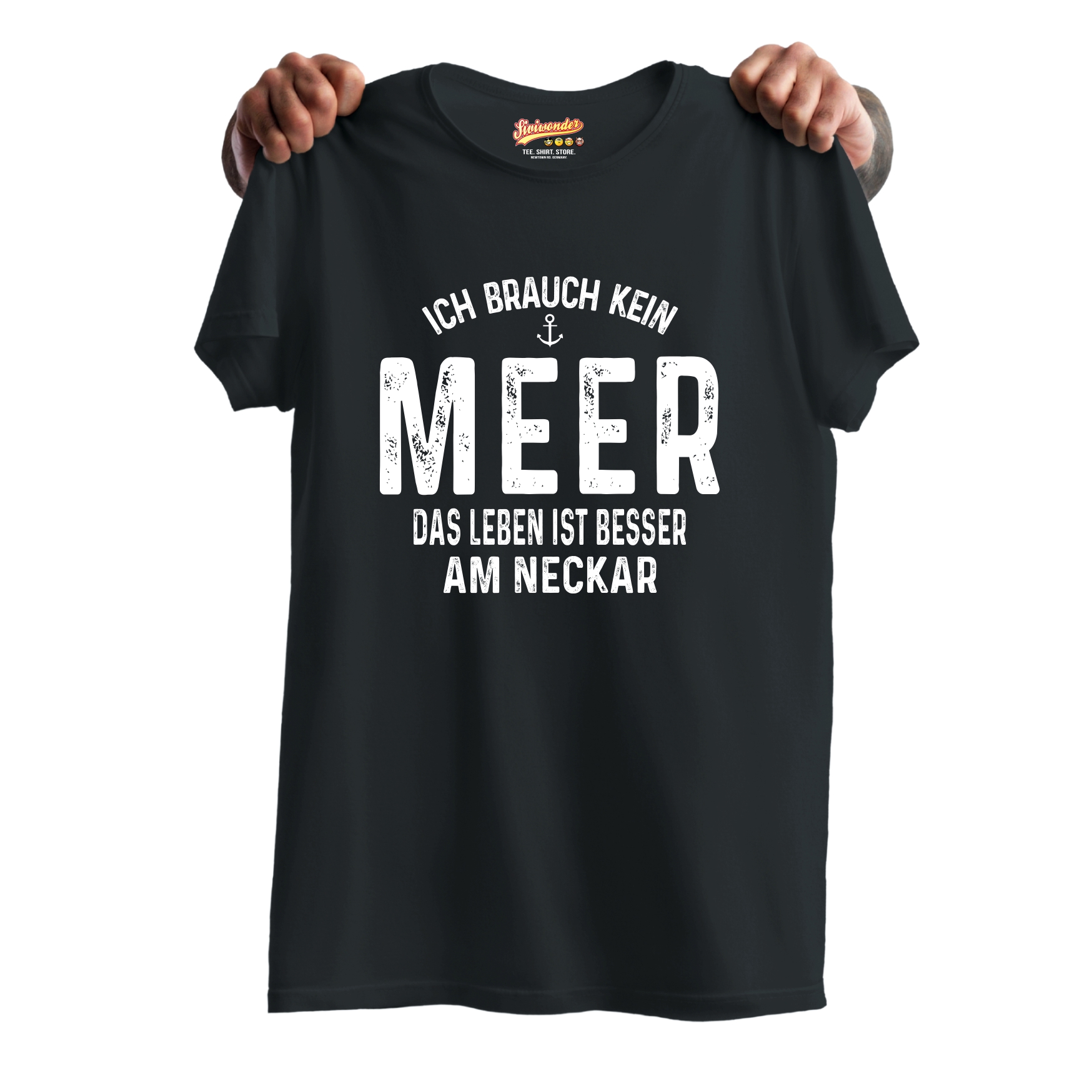 Neckar Sportboot Boot Shirt Meer Unisex T-Shirt Motorboot Kapitän Motorboot Bootsfahrer Stuttgart