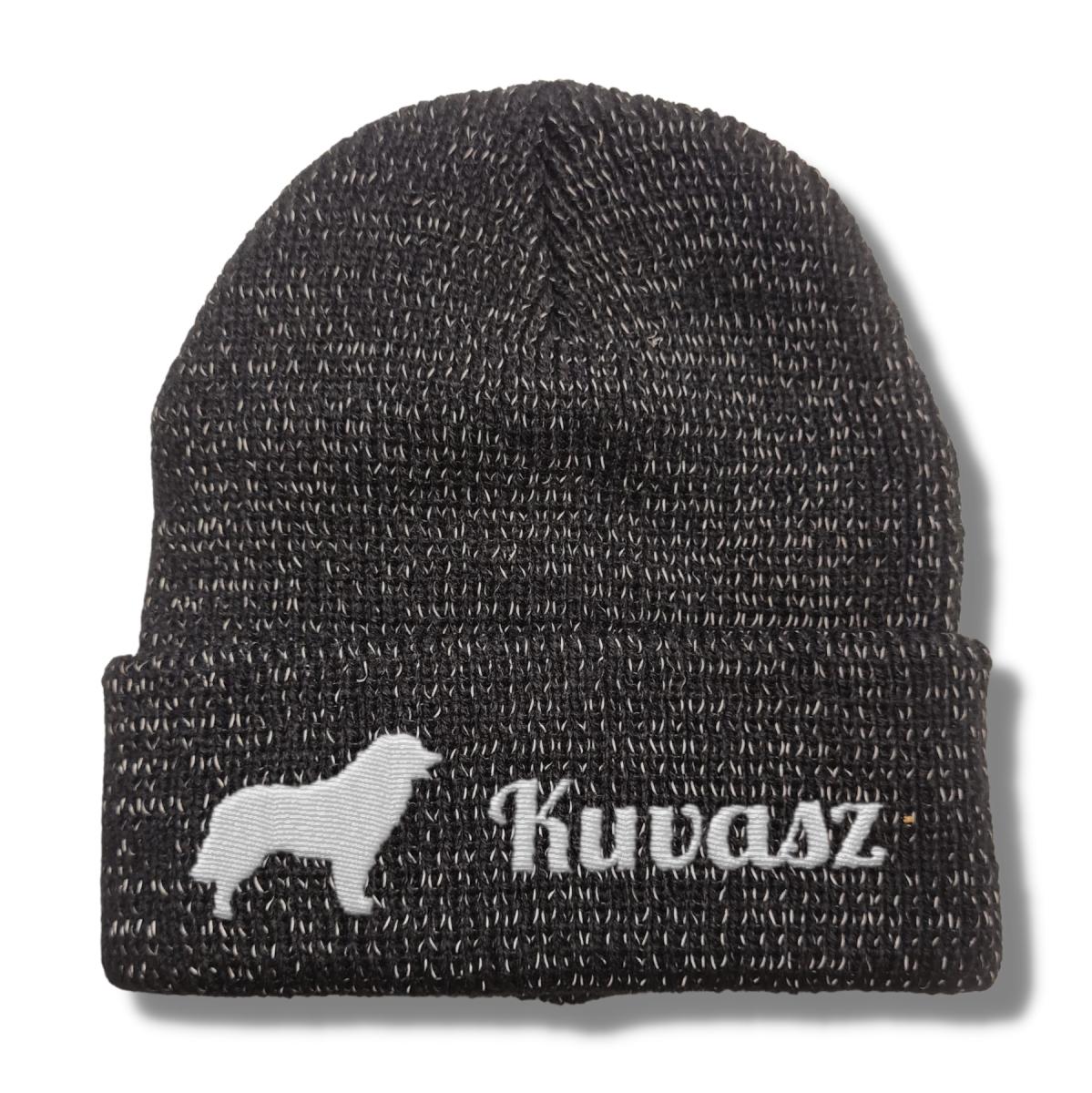 Kuvasz reflektierende Mütze Stickerei Hund Winter Strickmütze reflex Beanie warm