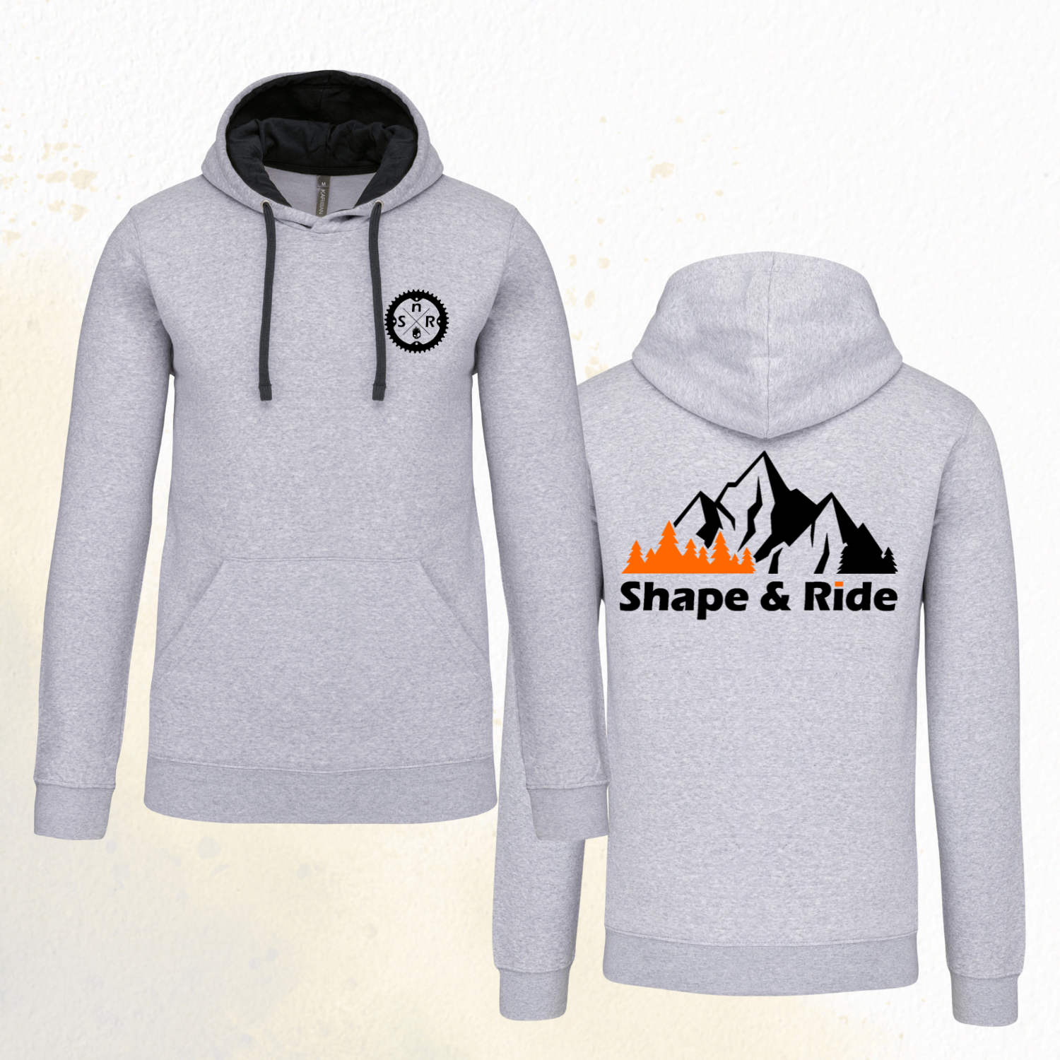 Shape and Ride Hoodie Kapuzenpullover Männer Unisex oxford grey