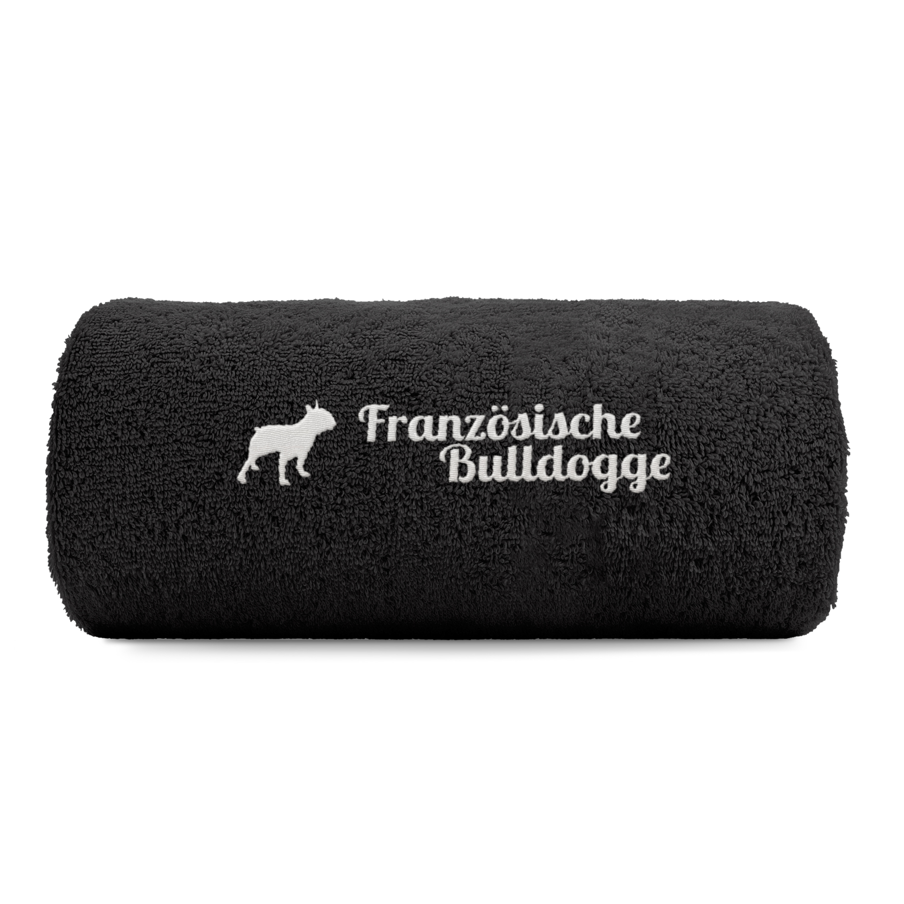 Französische Bulldogge Handtuch Pfoten Hundemotiv Stickerei Deluxe