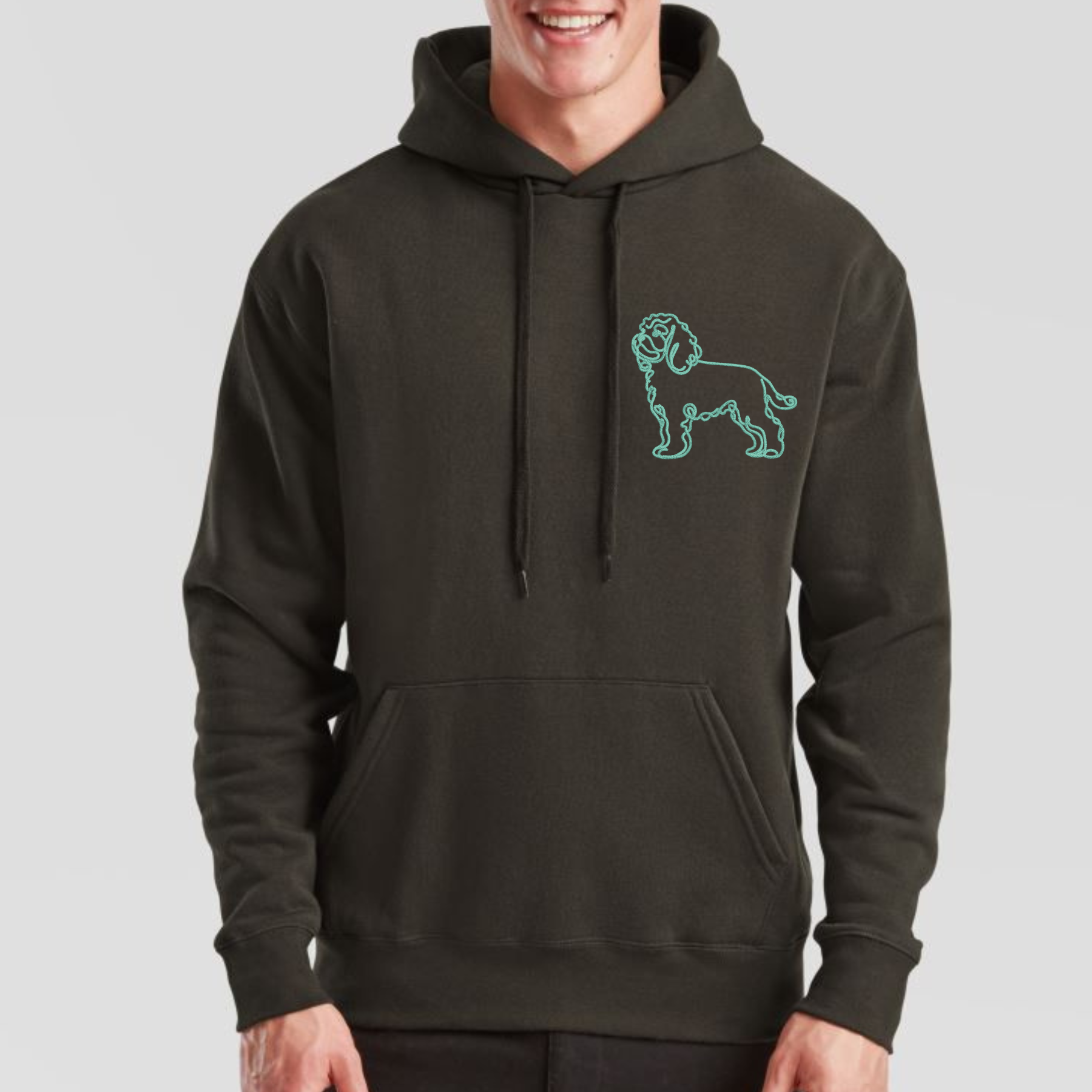 Hoodie Cavapoo gestickt Hund wählbare Stickerei kuschelig Stickerei personalisiert King Charles Span