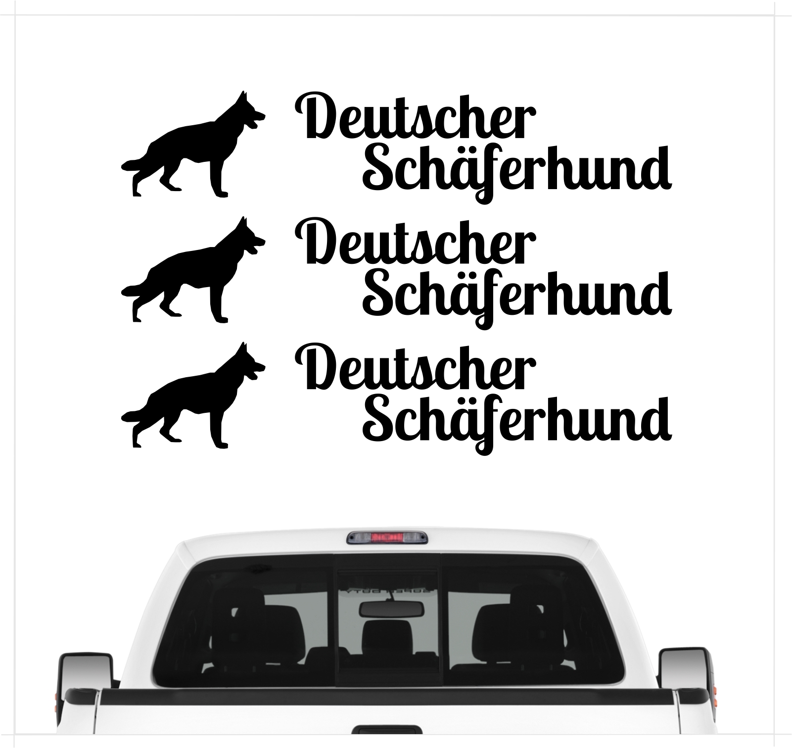 Deutscher Schäferhund Schäfer German Shepherd Dog 3er Set  AUTOAUFKLEBER Aufkleber Hunde Hundemotiv by SIVIWONDER