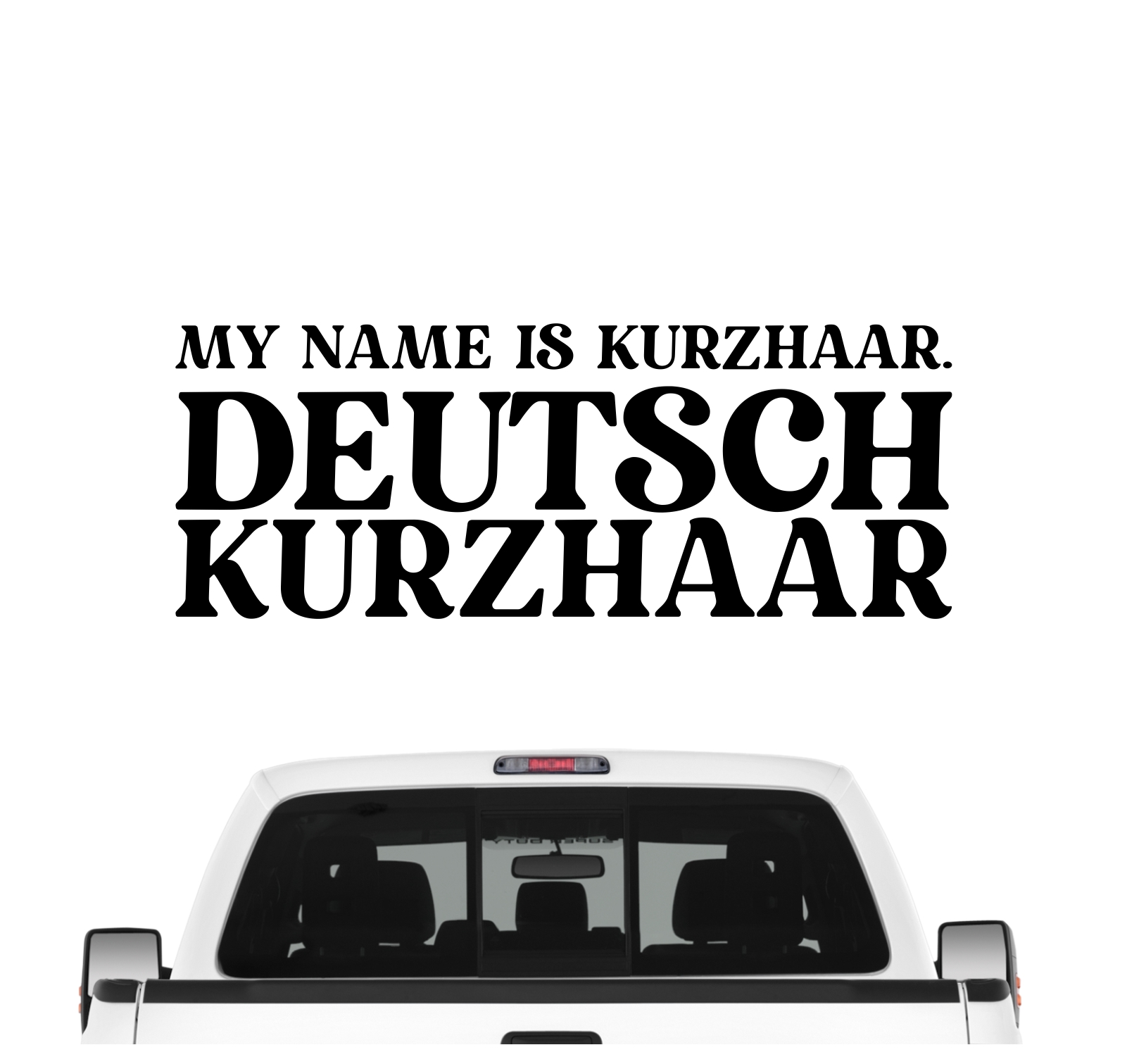Deutsch Kurzhaar Dog Name Auto Aufkleber Hundeaufkleber Folie DK Jagd
