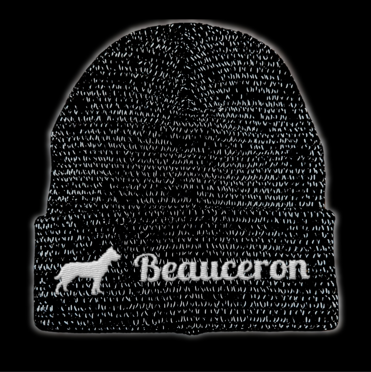Beauceron reflektierende Mütze Stickerei Hund Winter Strickmütze reflex Beanie warm