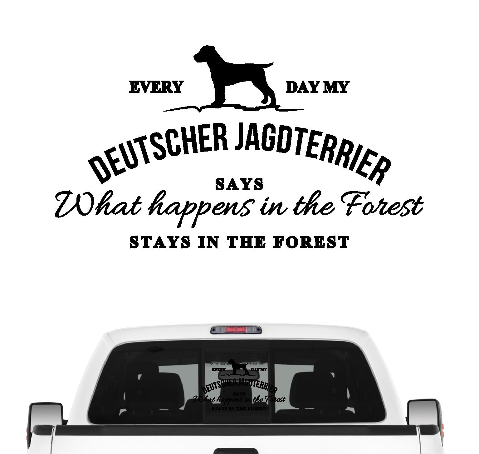 Deutscher Jagdterrier Vintage Hundeaufkleber Hundemotiv Folie Jagd Terrier