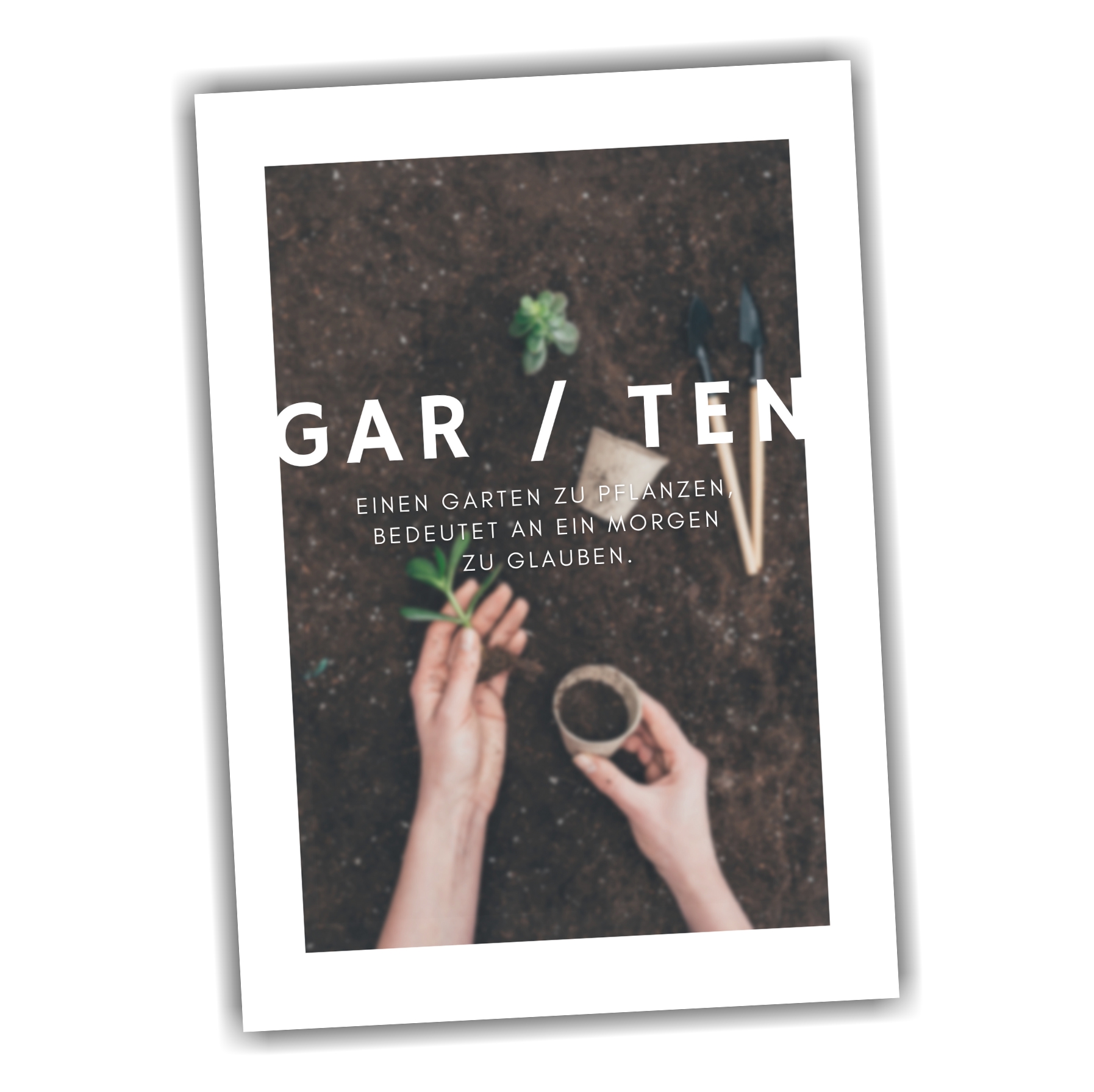 Garten pflanzen glauben Zitat Schild Spruch Türschild Warnschild Fun Metallschild
