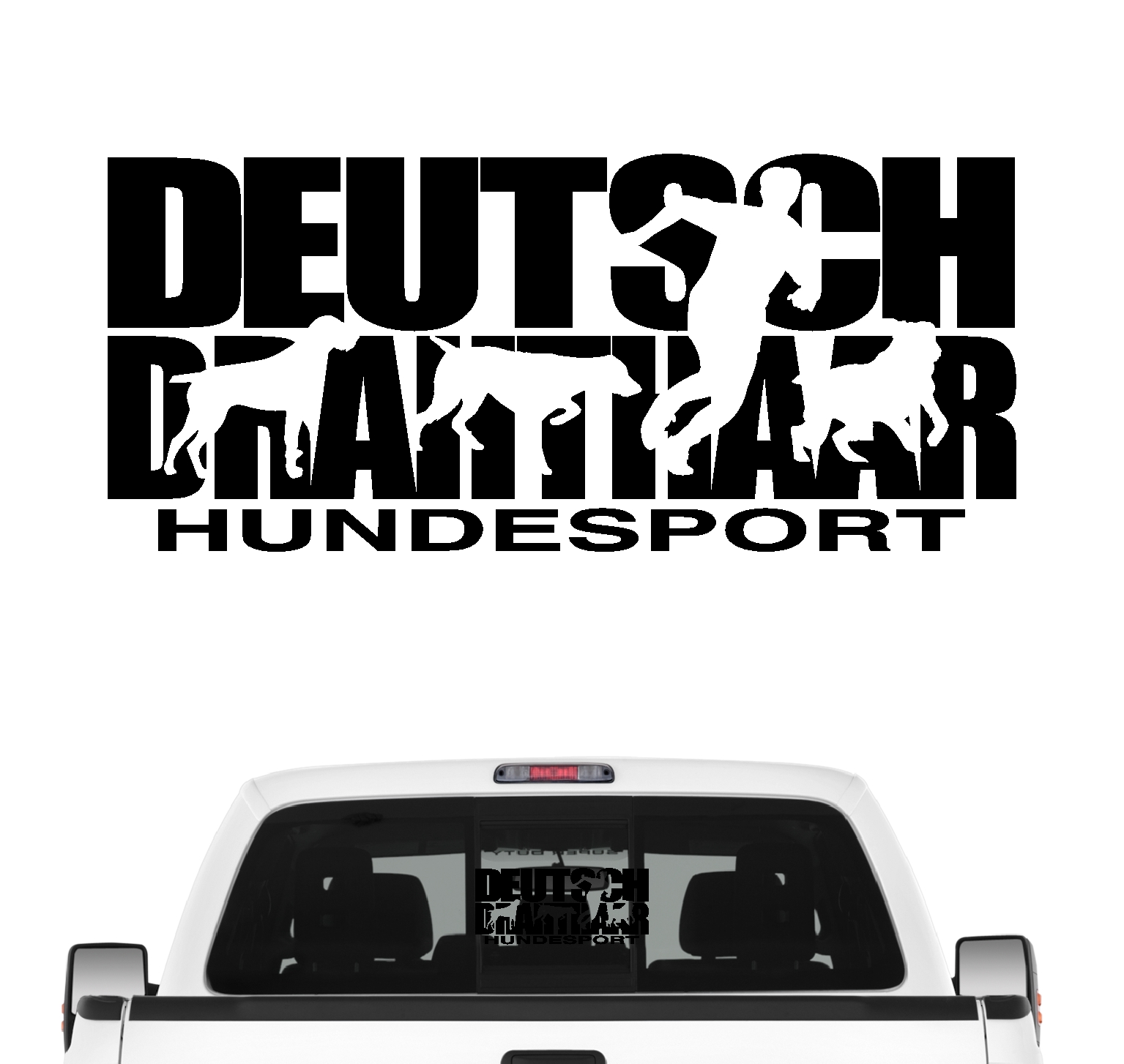 Deutsch Drahthaar Hundesport Autoaufkleber Hund Folie Aufkleber German Jagdhund
