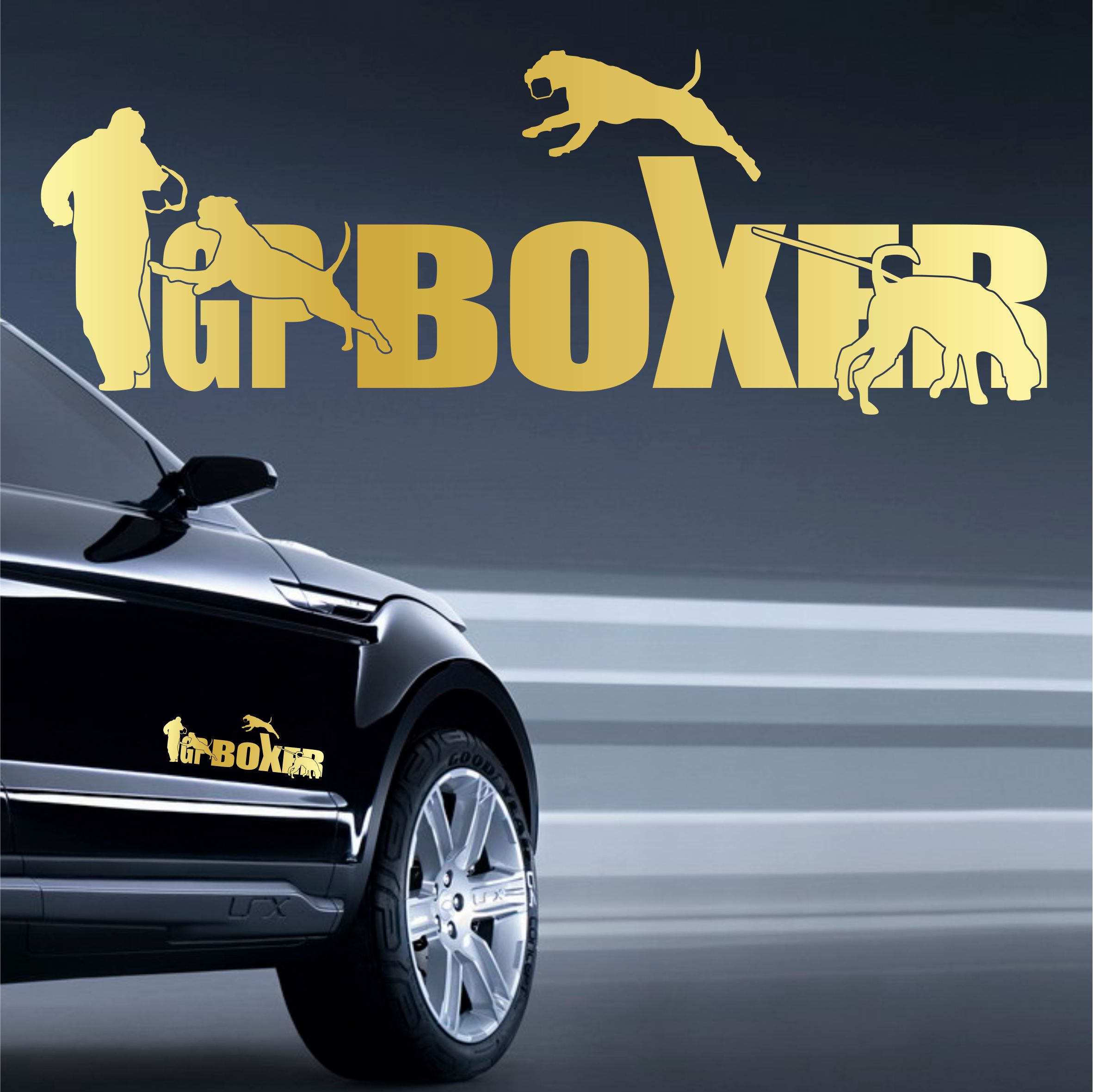 BOXER Deutscher AUTOAUFKLEBER IGP Schrift by SIVIWONDER IPO