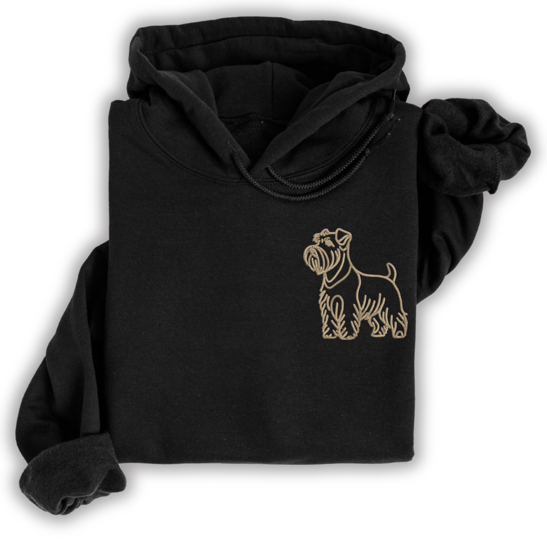Hoodie Cesky Terrier Jagdterrier gestickt Hund wählbare Stickerei kuschelig Stickerei personalisiert