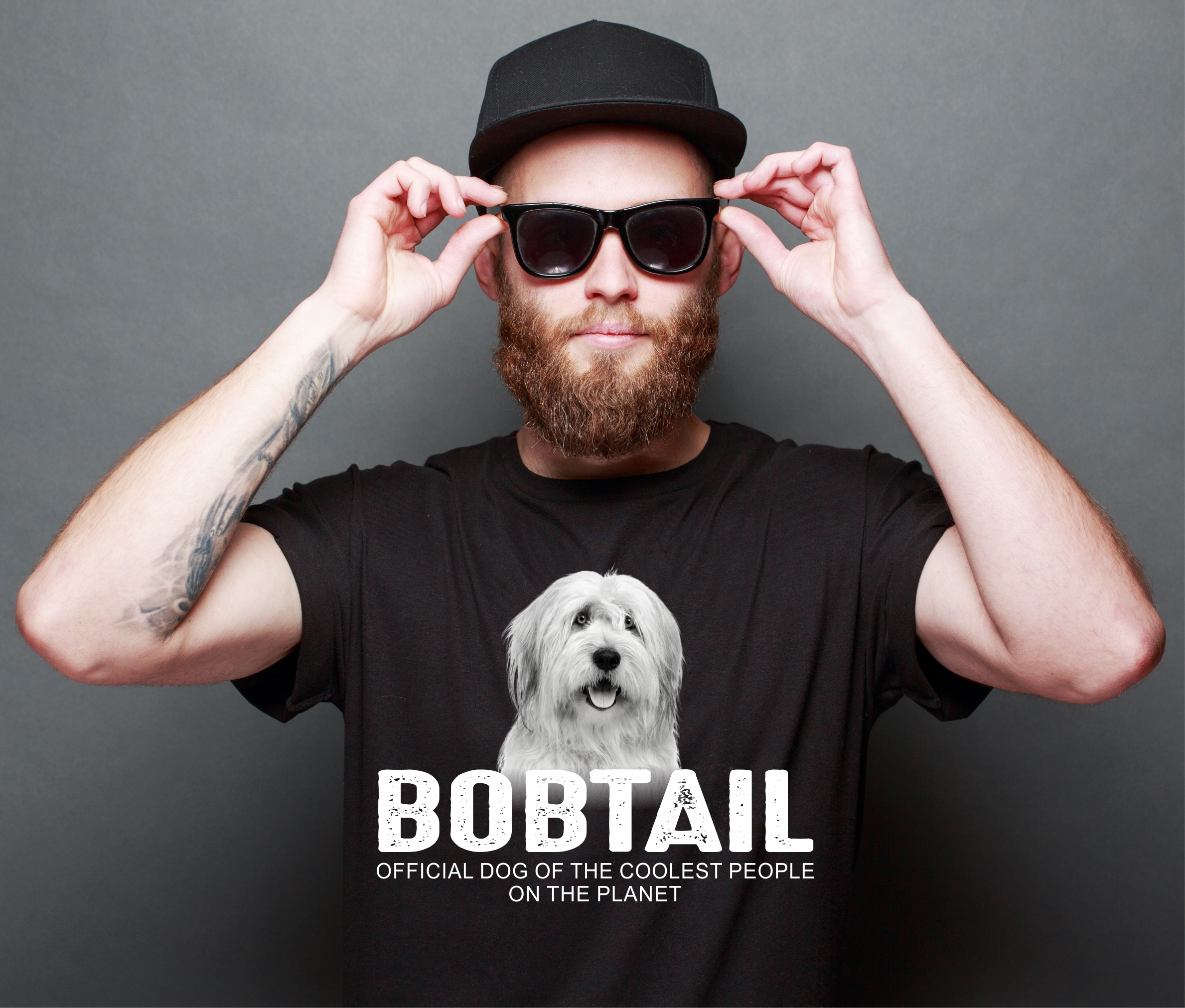 Bobtail Old English Sheepdog Stummelschwanz Dog cool Leute lustig Shirt T-Shirt Hundemotiv Siviwonder