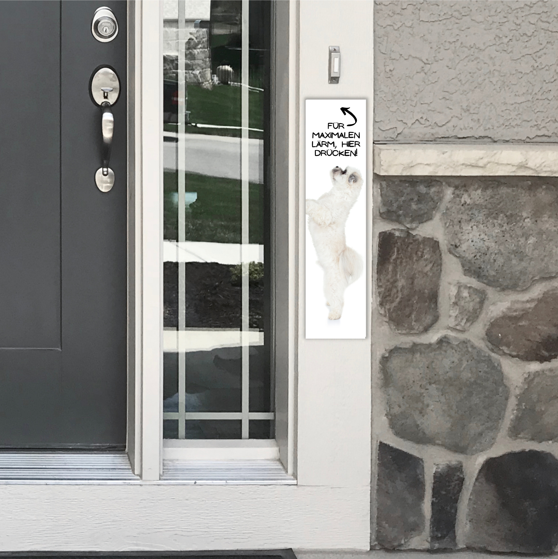 Havaneser Havanese Kuba Bichon Havana Bichon Habanero Dog Türschild Warnschild Hundeschild Schildr happy Design by Siviwonder
