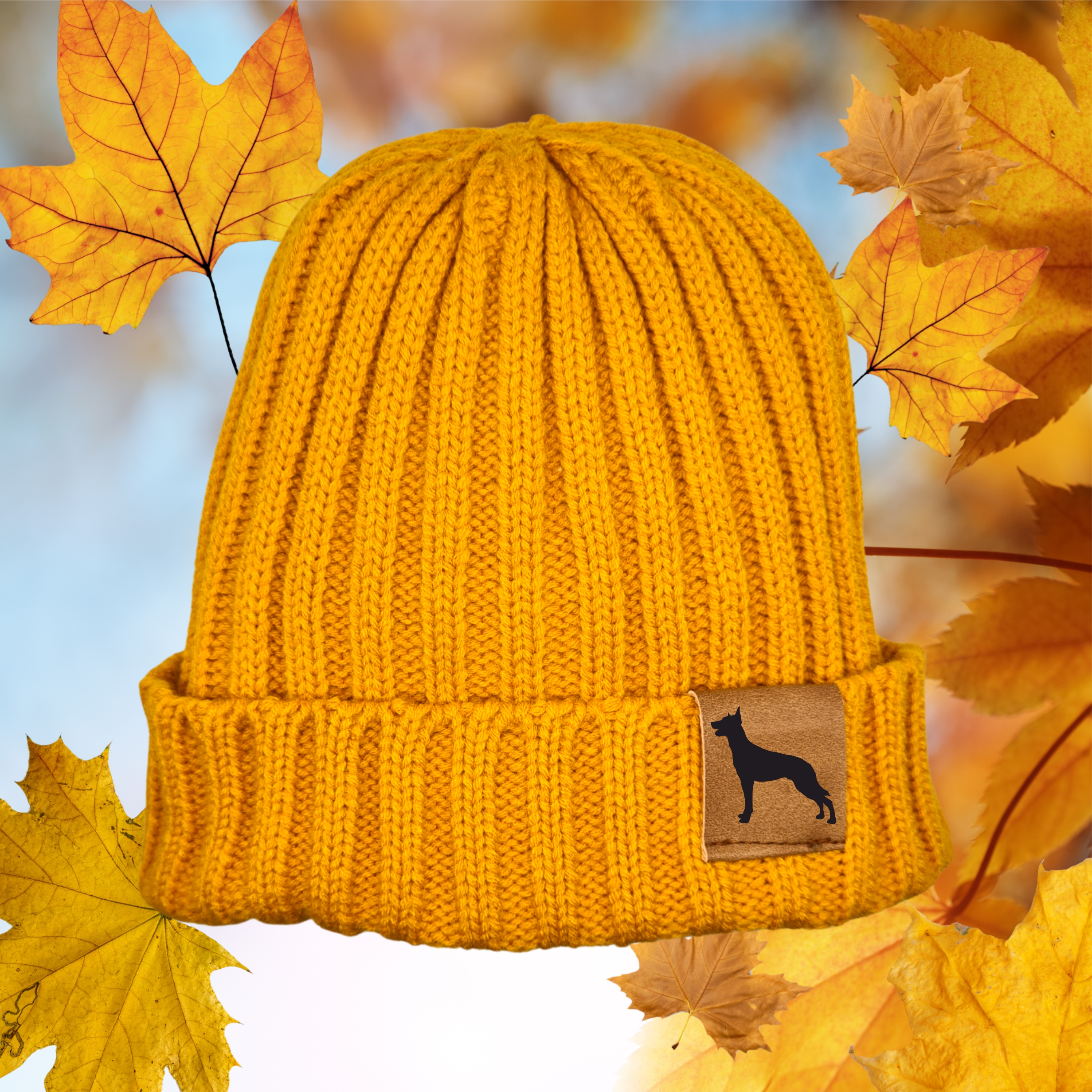 Strickmütze "Malinois"  Beanie Mütze Urban Witzig Spruch Warm Winter Herbst Farben