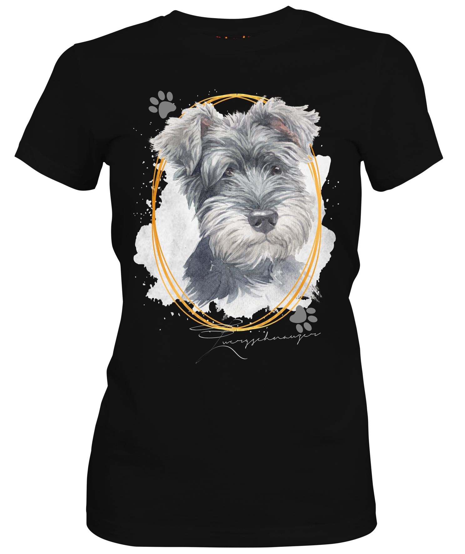 Damen Shirt ZWERGSCHNAUZER Signature Dogs Motiv by SIVIWONDER