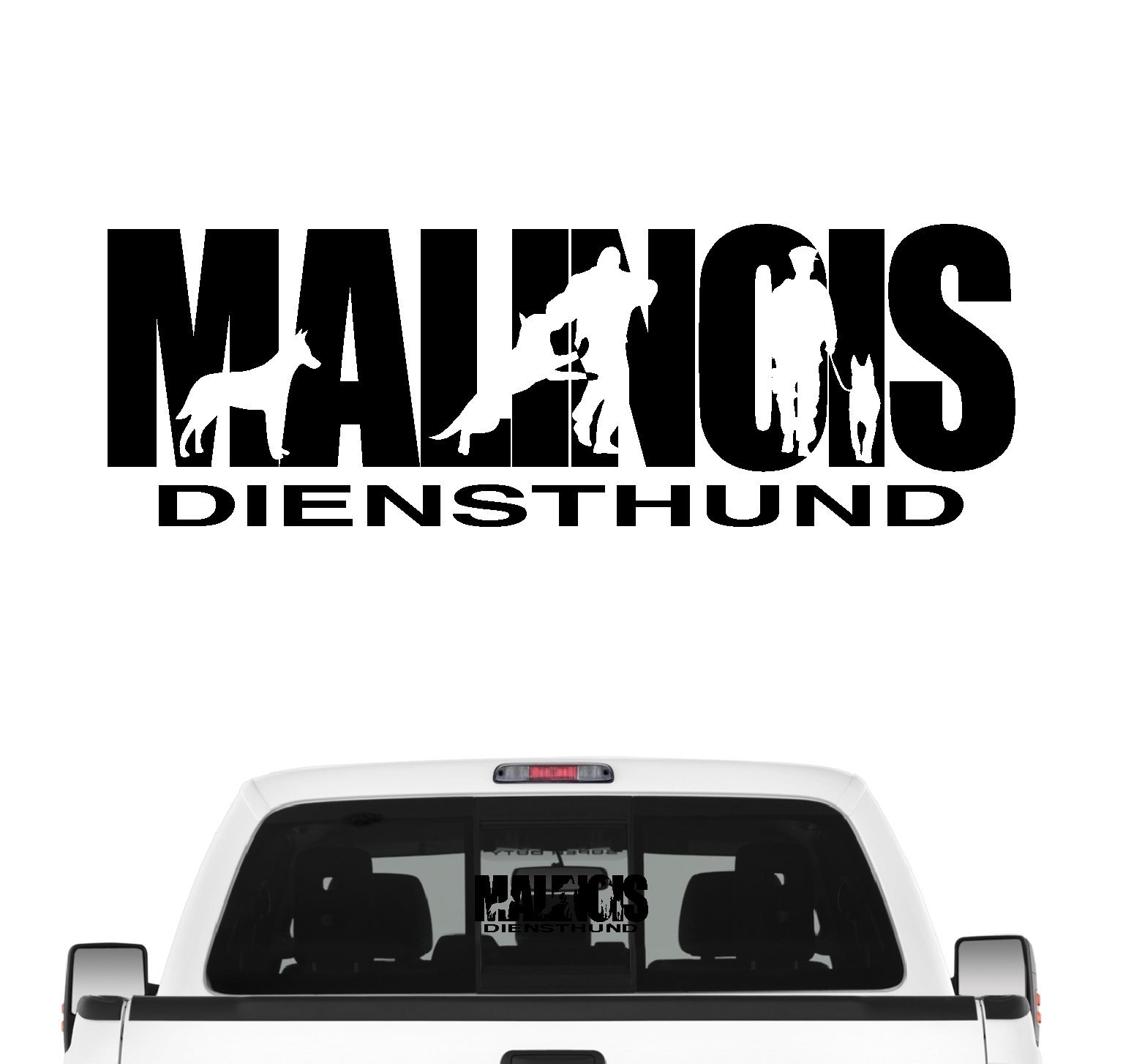 Malinois Hundesport Auto Aufkleber Hund Folie Belgian Mali Diensthund