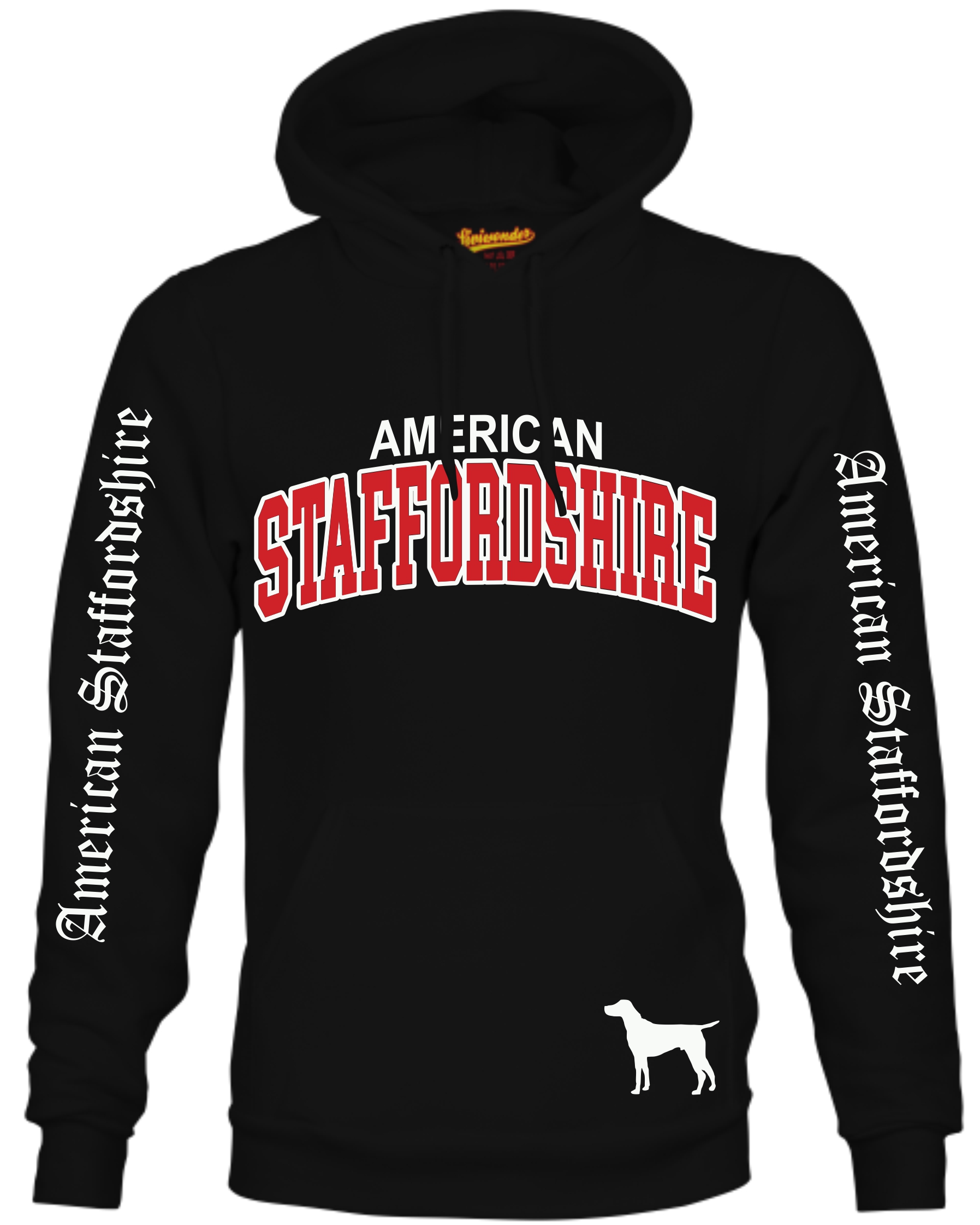 American Staffordshire Terrier USA AmStaff Pit Bull Terrier  Dog Hoodie Unisex Sweatshirt Extreme Hundemotiv