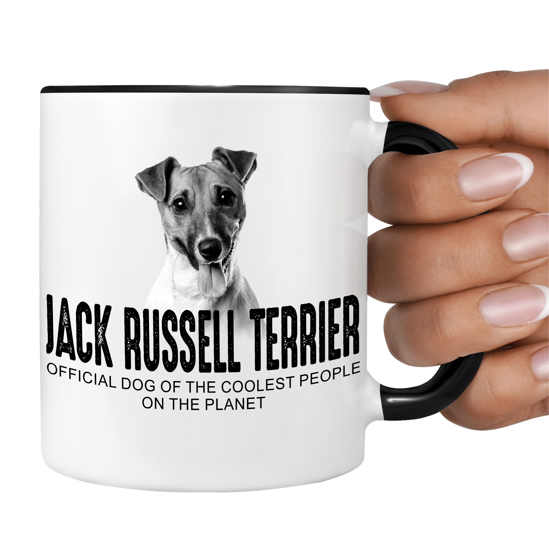 Jack Russell Terrier JRT Jacky Jackie Russel  Dog Tasse Kaffeetasse Kaffeebecher happy Design by Siviwonder
